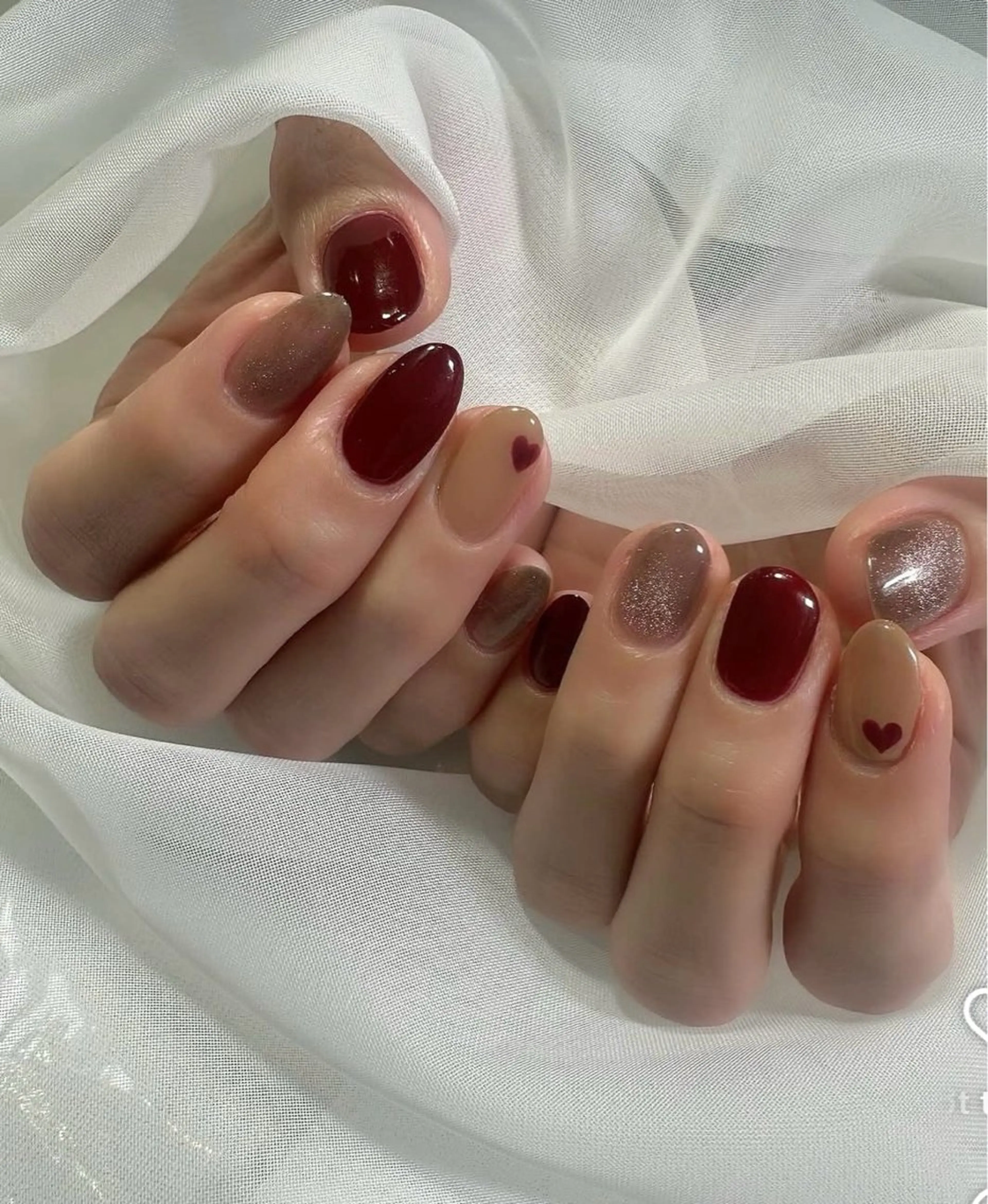 ネイル 韓国ネイル 持ち込み ニュアンスネイル ネイルチップ ハンドネイル JENNY ANA.CHUOのネイルデザイン