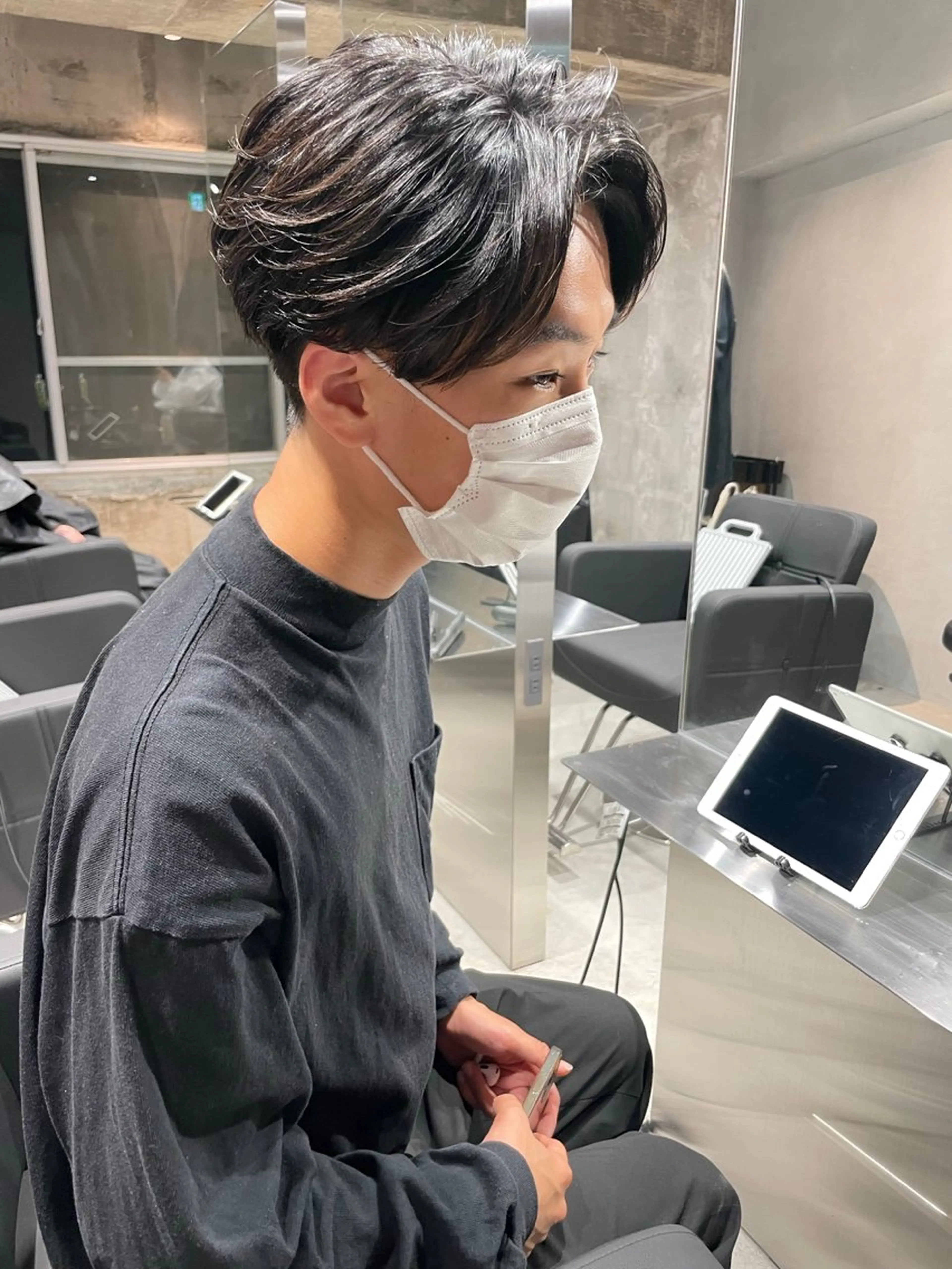 ミディアム カラー パーマ ヘアアレンジ メンズ ヘアカラー トリートメント ヘアセット メンズ特化 しゅうへいのヘアスタイル