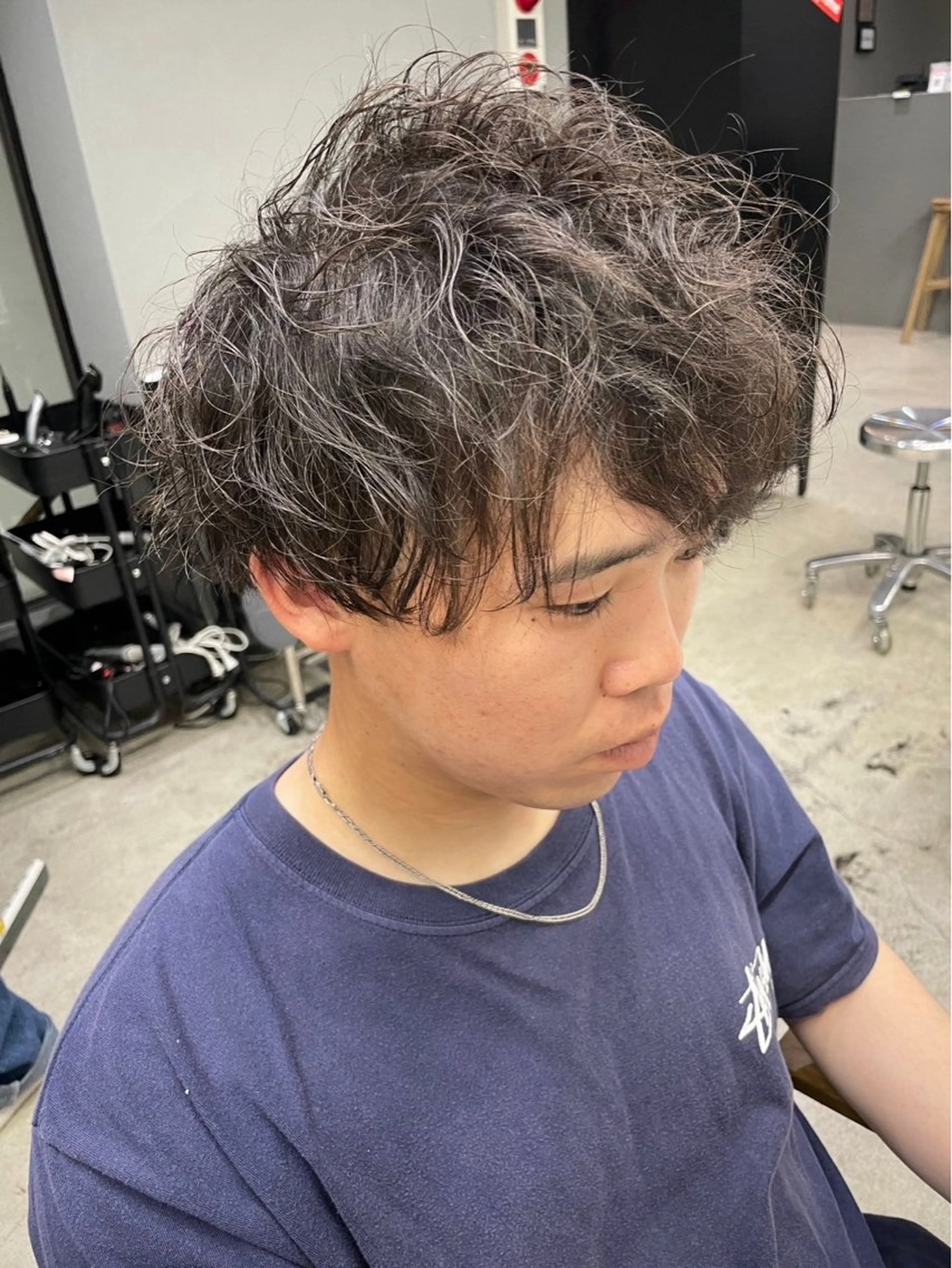 ショート パーマ メンズ カット パーマ メンズ専門サロン wokeのヘアスタイル