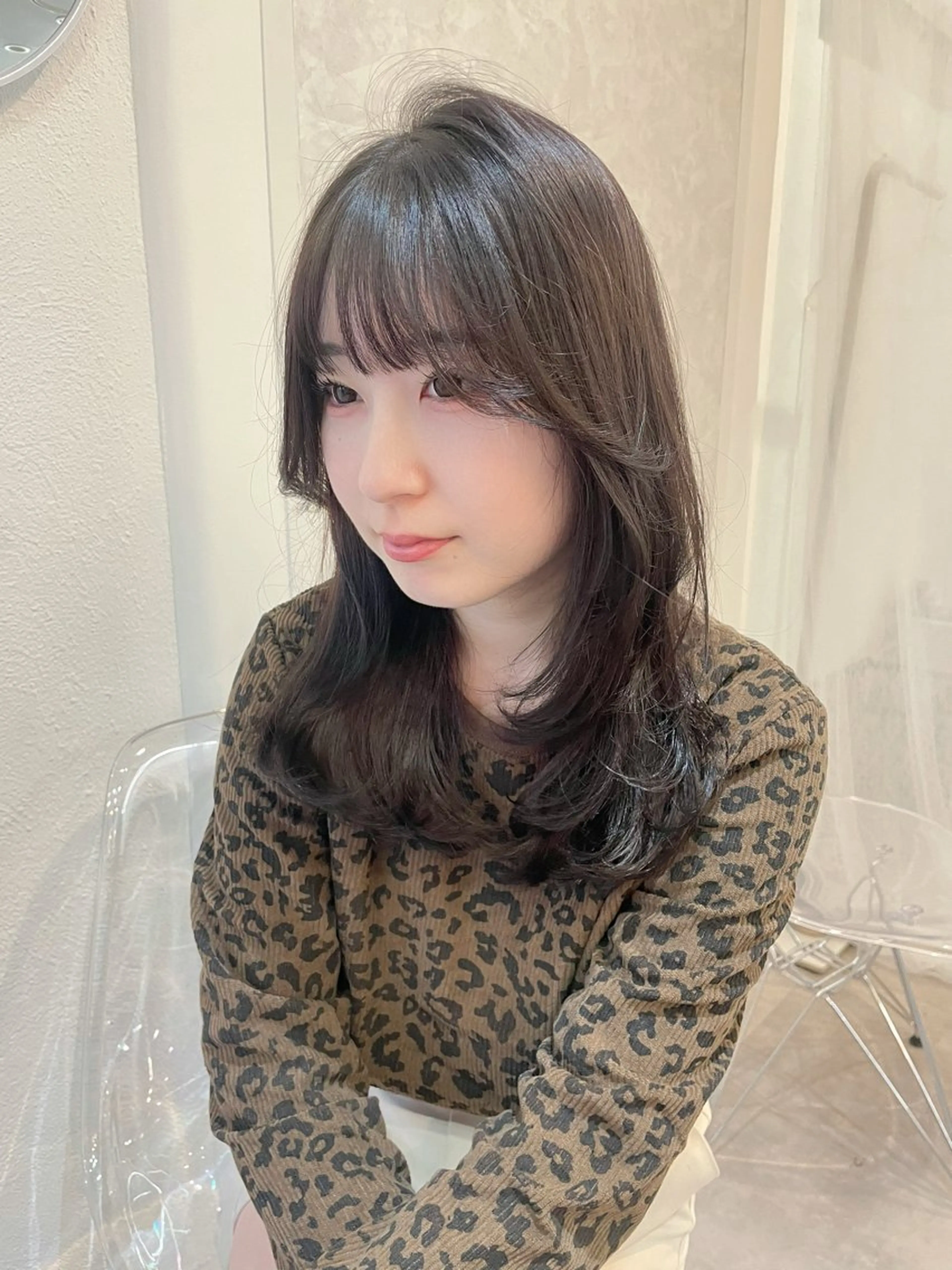 ロング ロングレイヤー 顔まわりレイヤー 髪質改善 韓国風ヘア レイヤーカット Emitas.宮街道店所属・Yusei/似合わせ /韓国風レイヤーのヘアスタイル