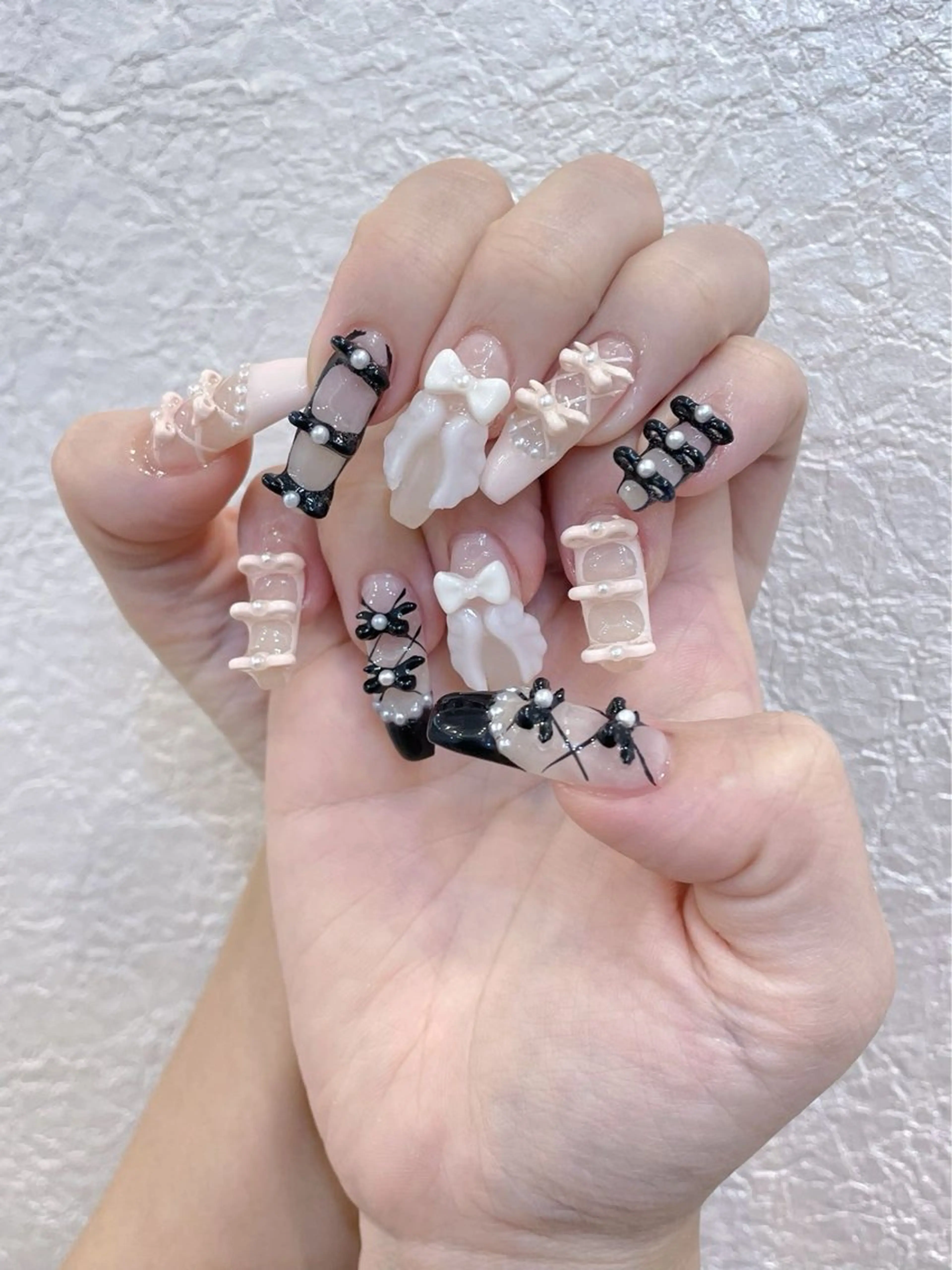 ネイル アートネイル フットネイル ジェルネイル ハート マグネットネイル Babarla Nailのネイルデザイン