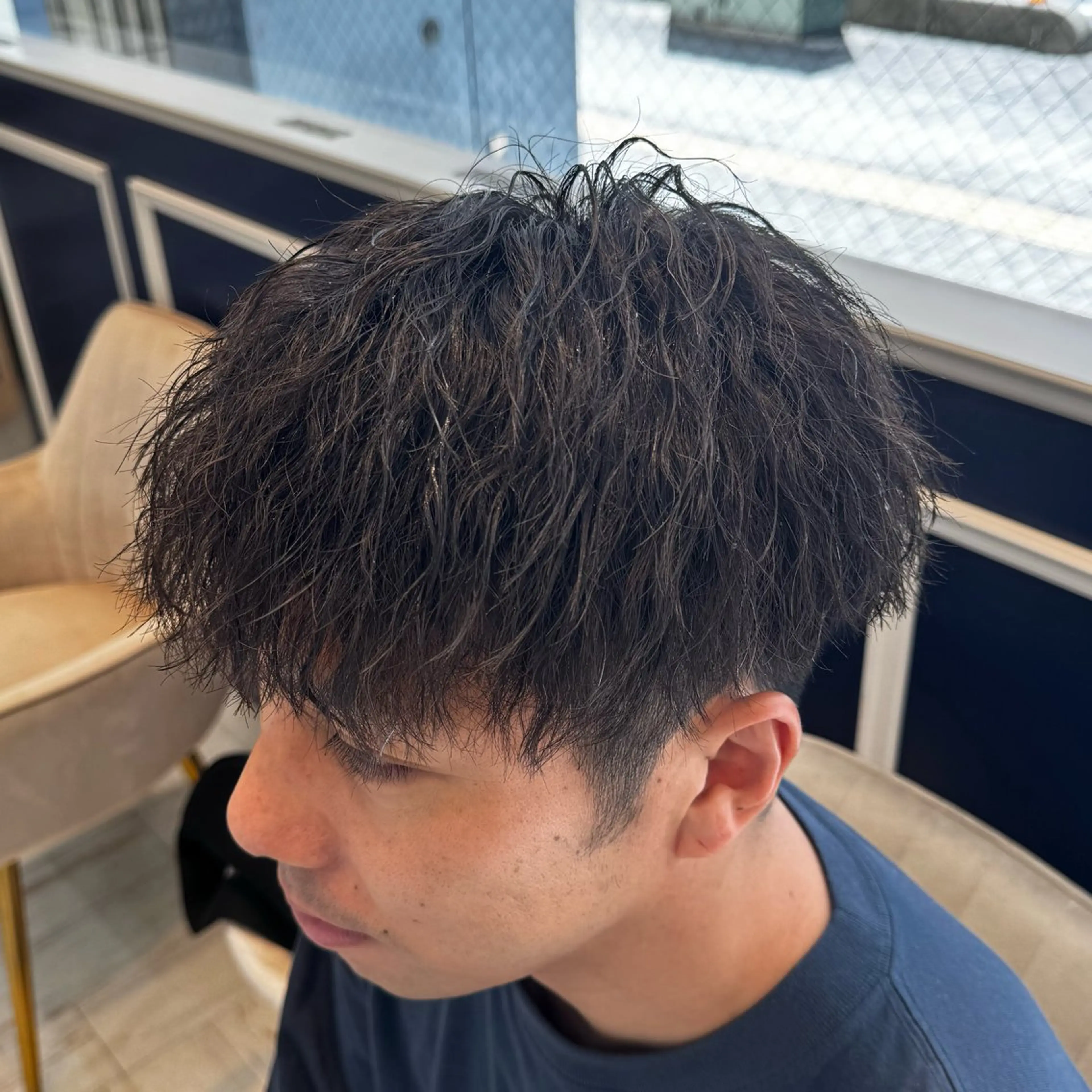 ショート パーマ メンズ カット 吉田 新平のヘアスタイル