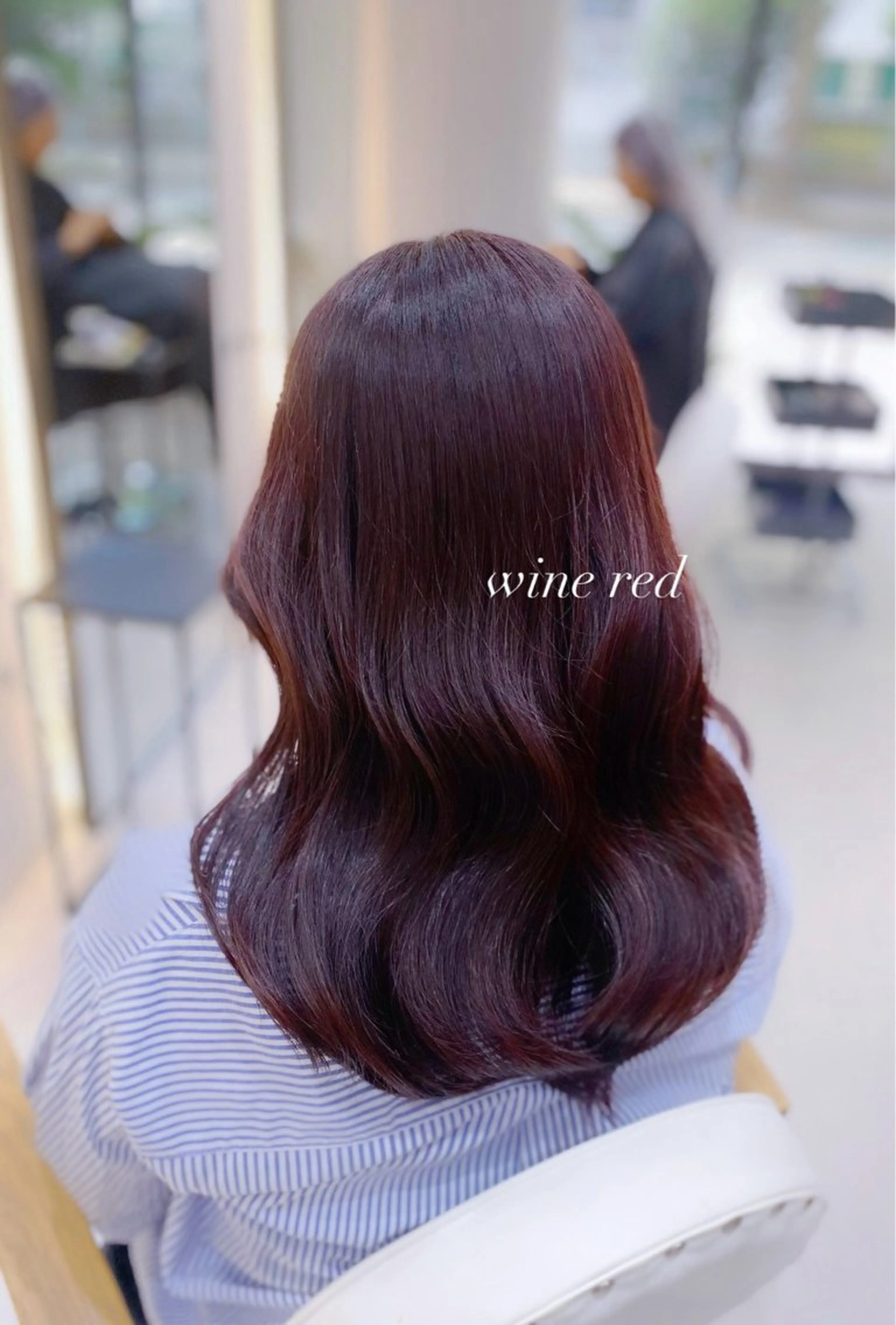 セミロング カラー レッドカラー トリートメント カット ヘアカラー トリートメント 艶髪・透明感カラー・ 韓国ヘア・Yuriのヘアスタイル
