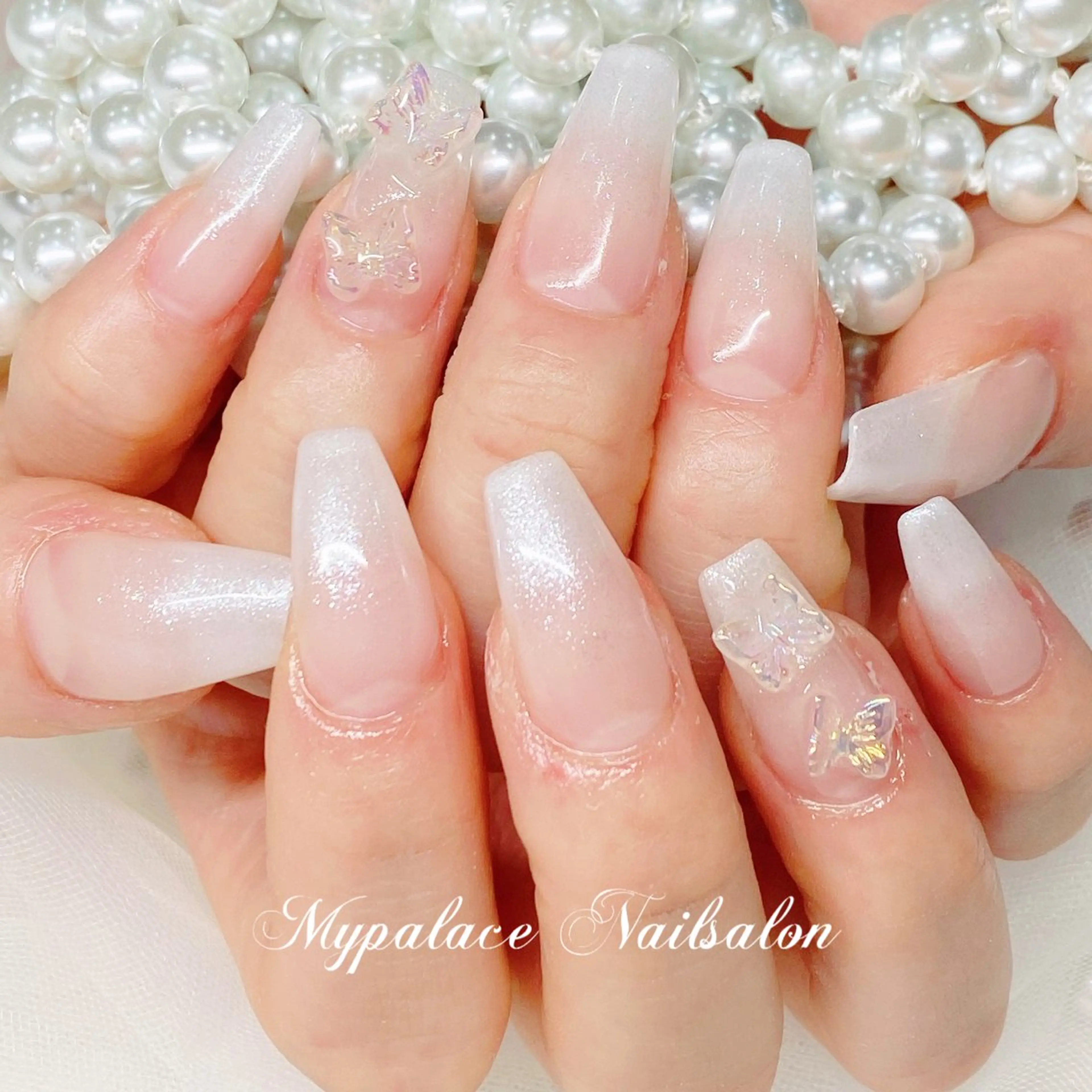ネイル グラデーション ラメ(グリッター) ラメグラデーション スカルプネイル ハンドネイル Yuis Nailスカルプ専門のネイルデザイン