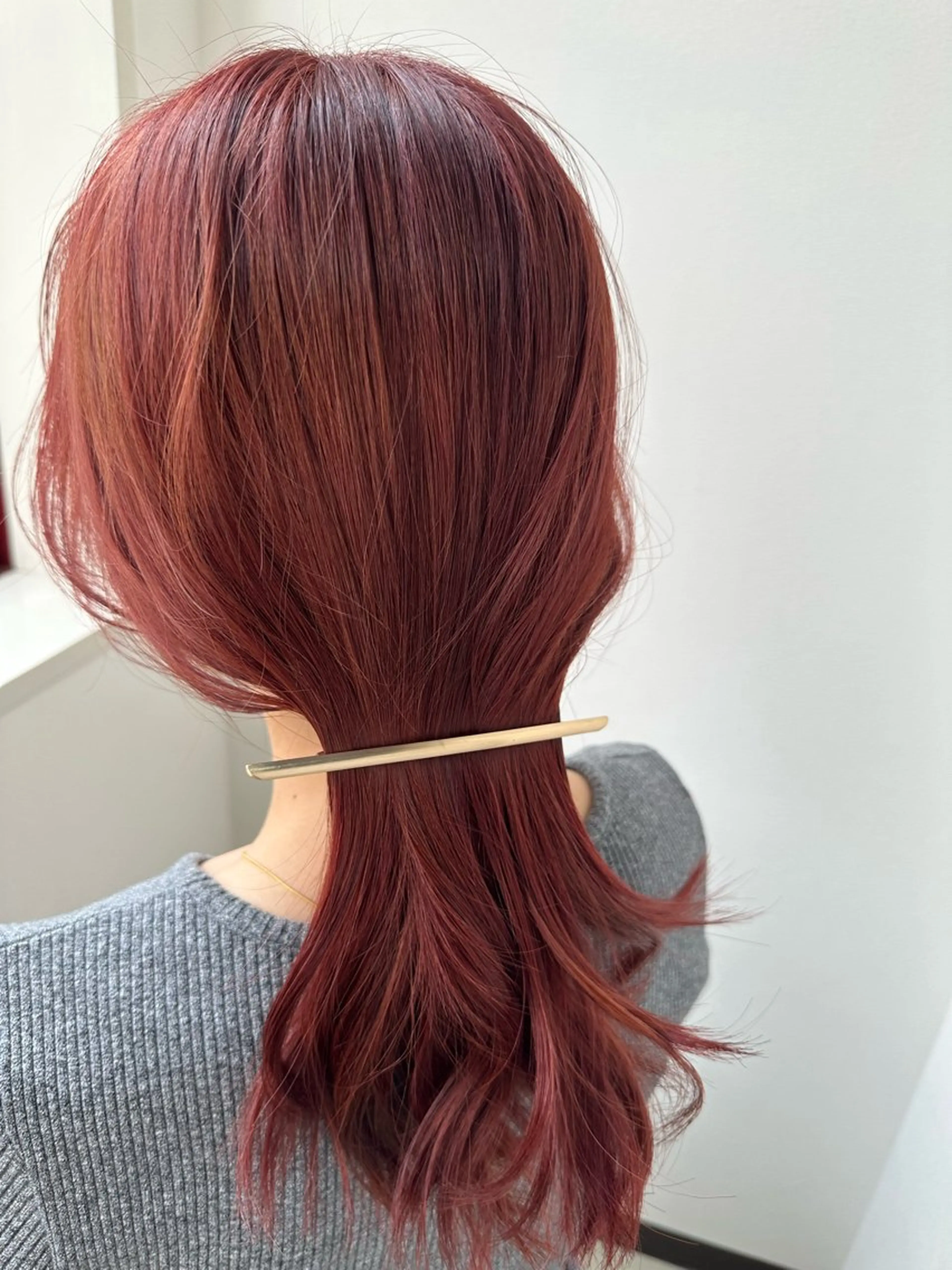 カラー レッドカラー ヘアカラー Sherry/R 三川町　木村祐里奈のヘアスタイル