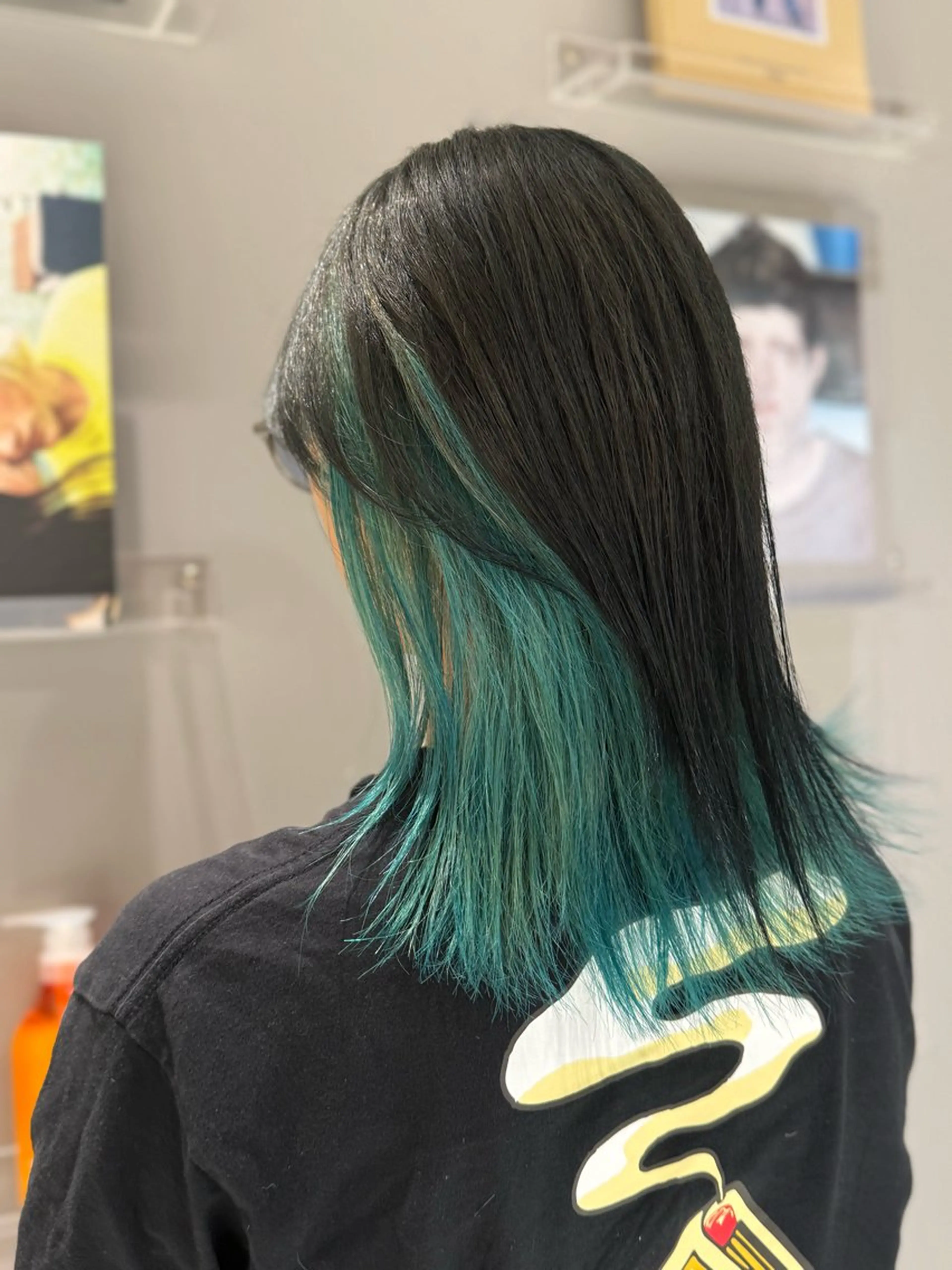 ミディアム カラー ブリーチ インナーカラー ブリーチなしカラー ヘアカラー 艶カラー/ハイトーン /アレンジ/meiのヘアスタイル