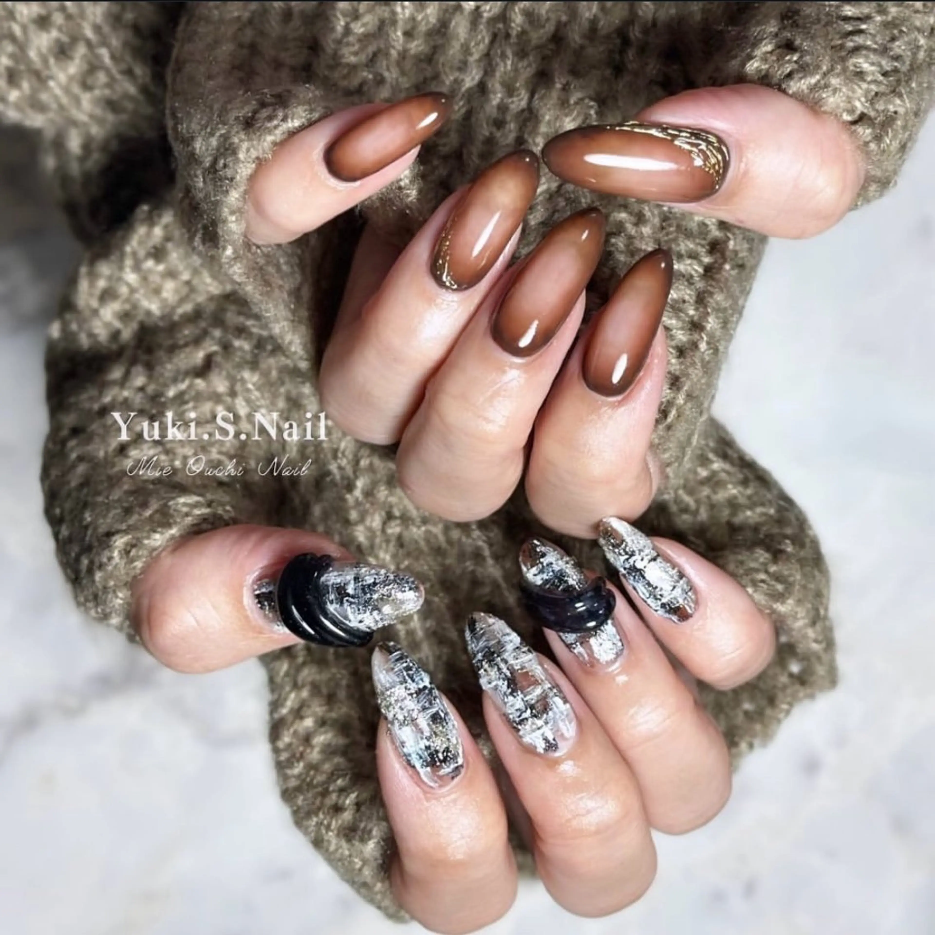 ロング ハンドネイル Yuki S.Nailのネイルデザイン