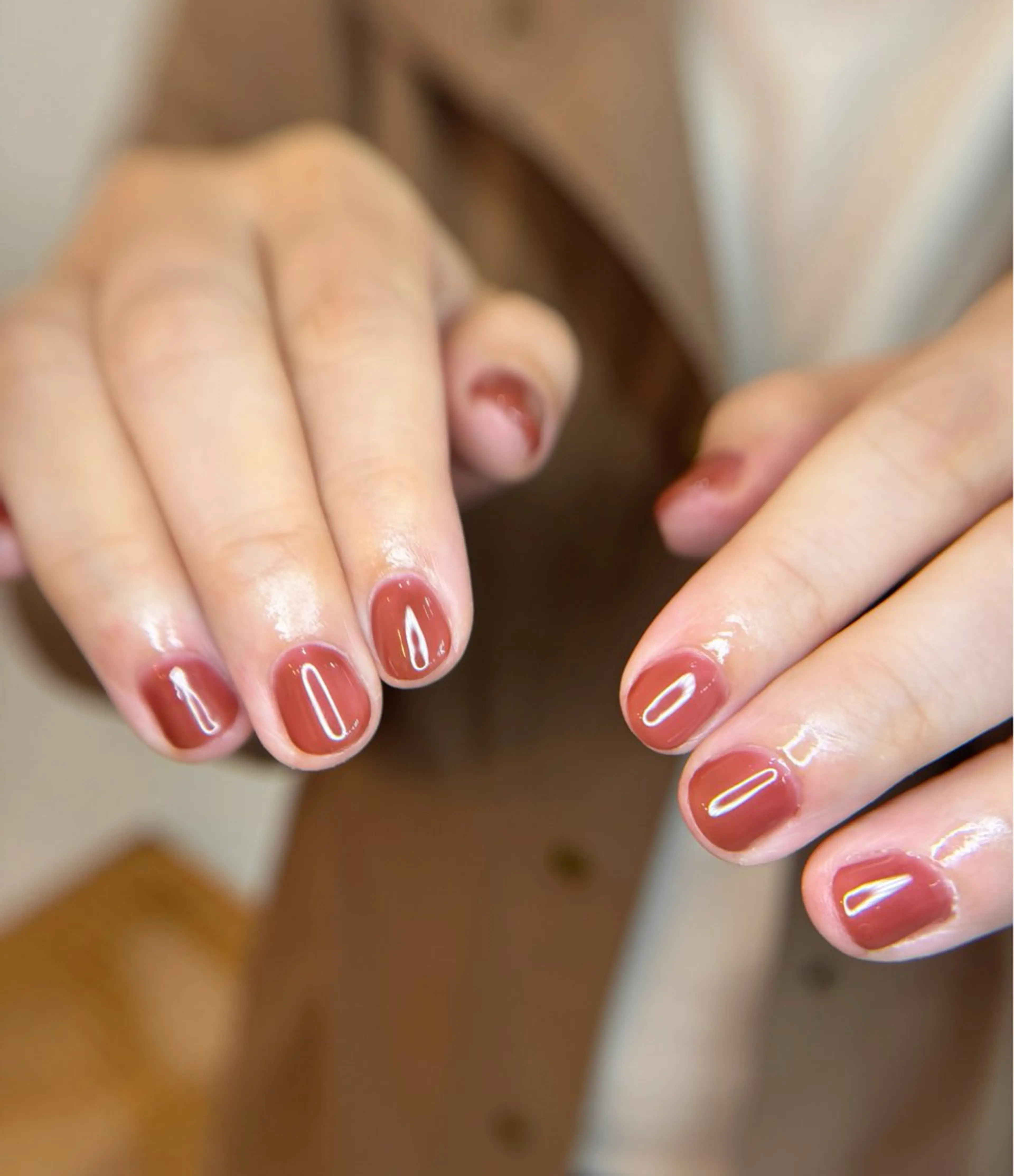 オフなし ワンカラーハンドモデルの写真