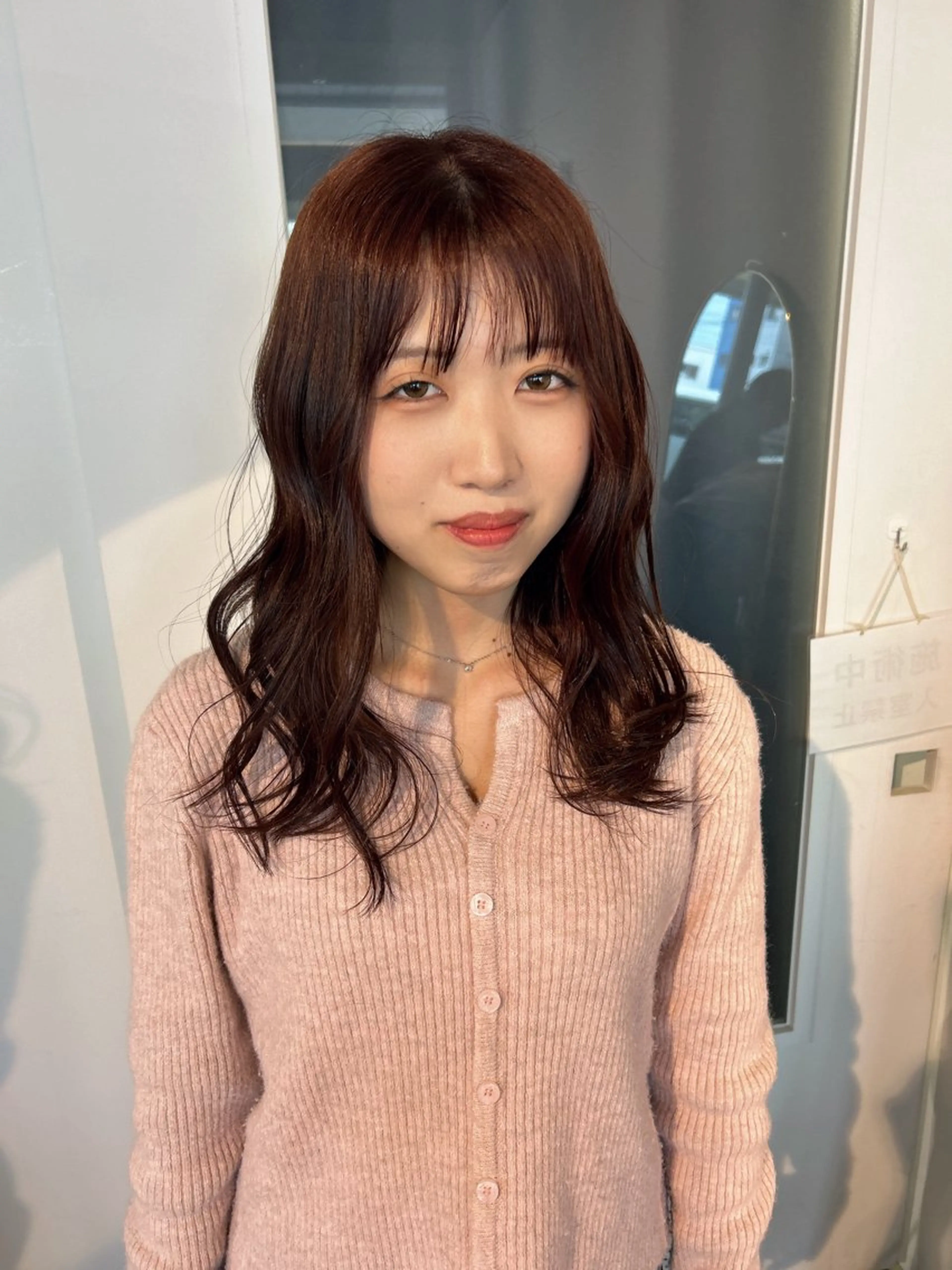 セミロング 透明感カラー 暖色shihoのヘアスタイル