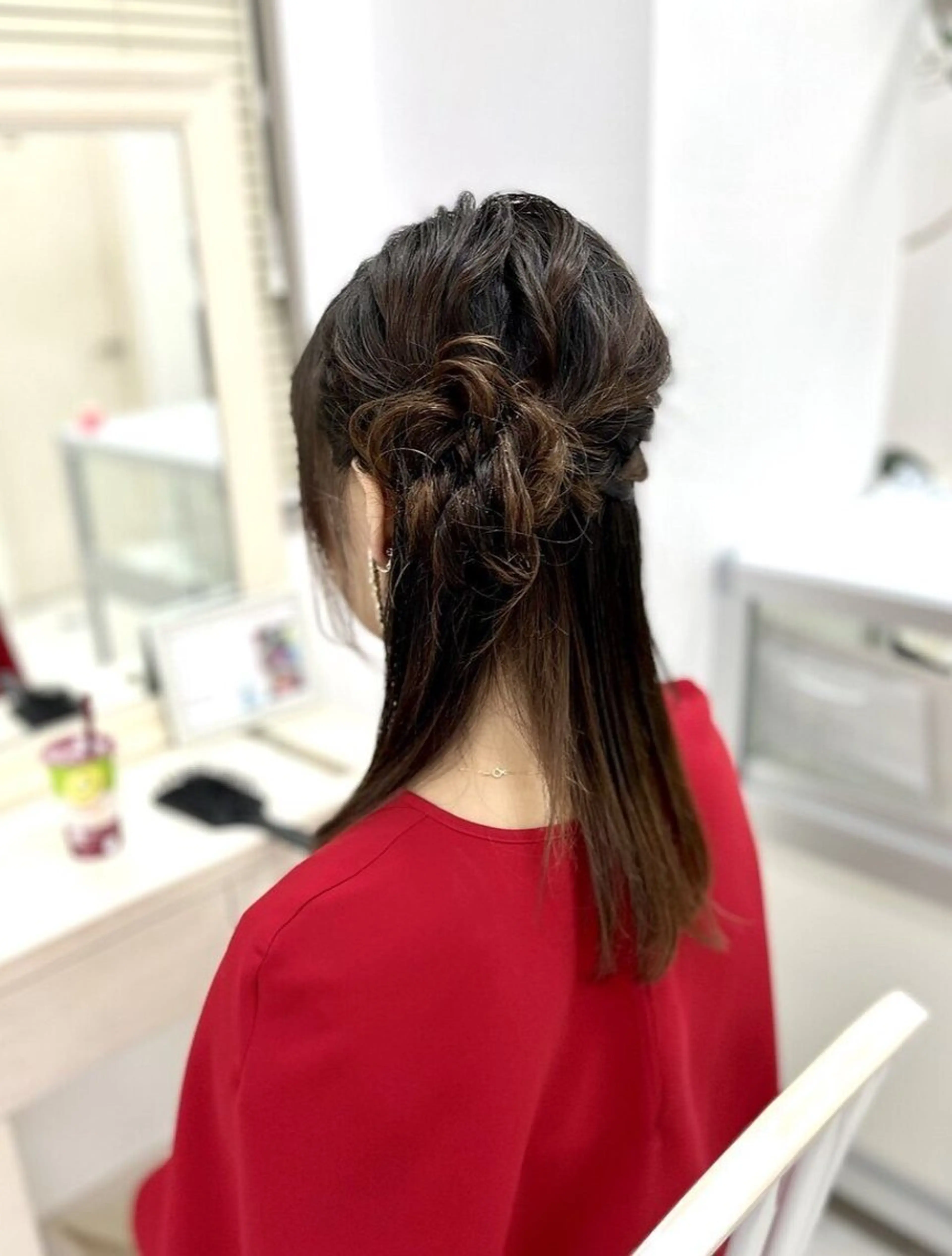ヘアアレンジ ハーフアップ ヘアセット 似合わせヘアメイク 💐オダギリチアキのヘアスタイル