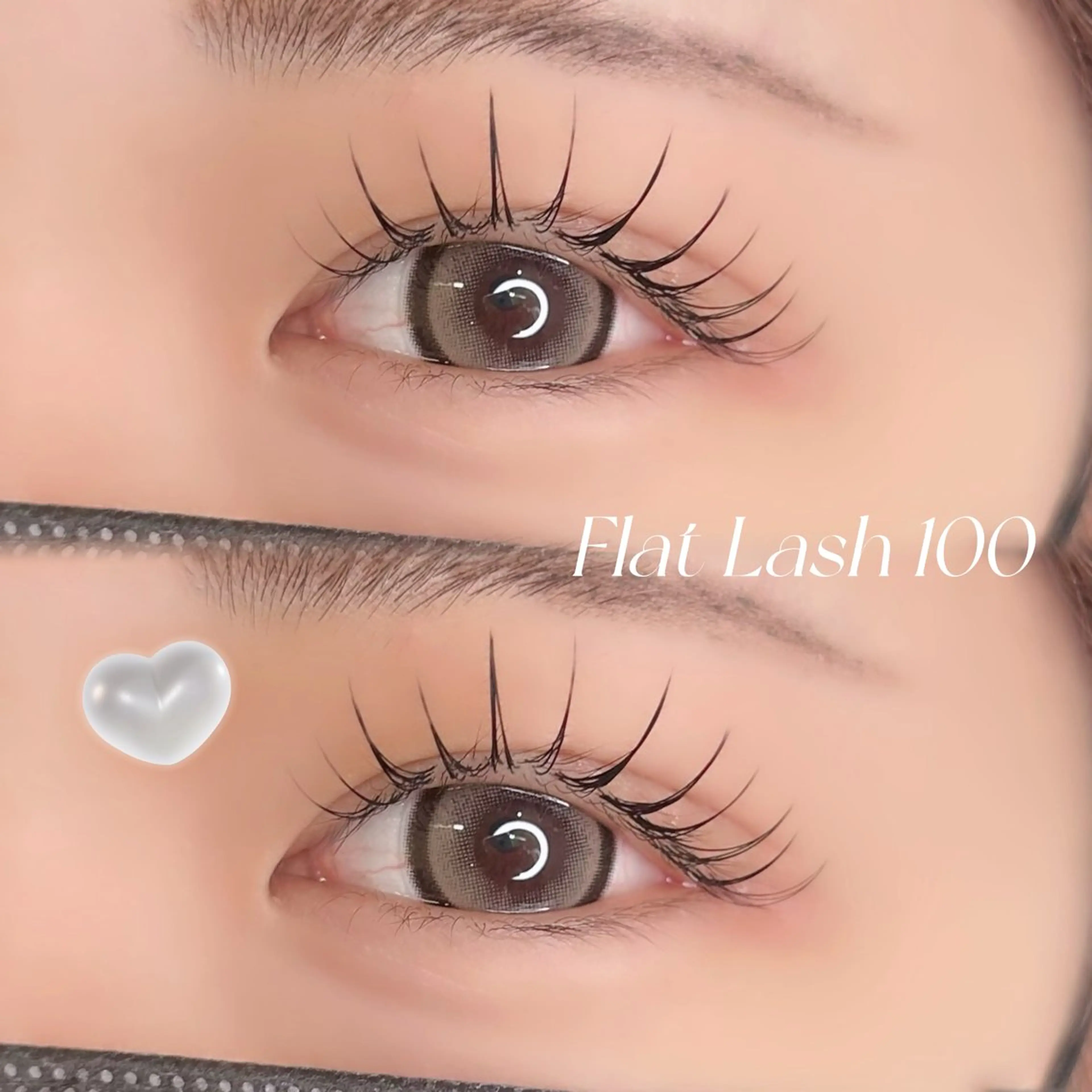 マツエクモデルメニュー 100本♪フラットラッシュ 🎀*.+ﾟ束感コーティング仕上げ!♡の写真