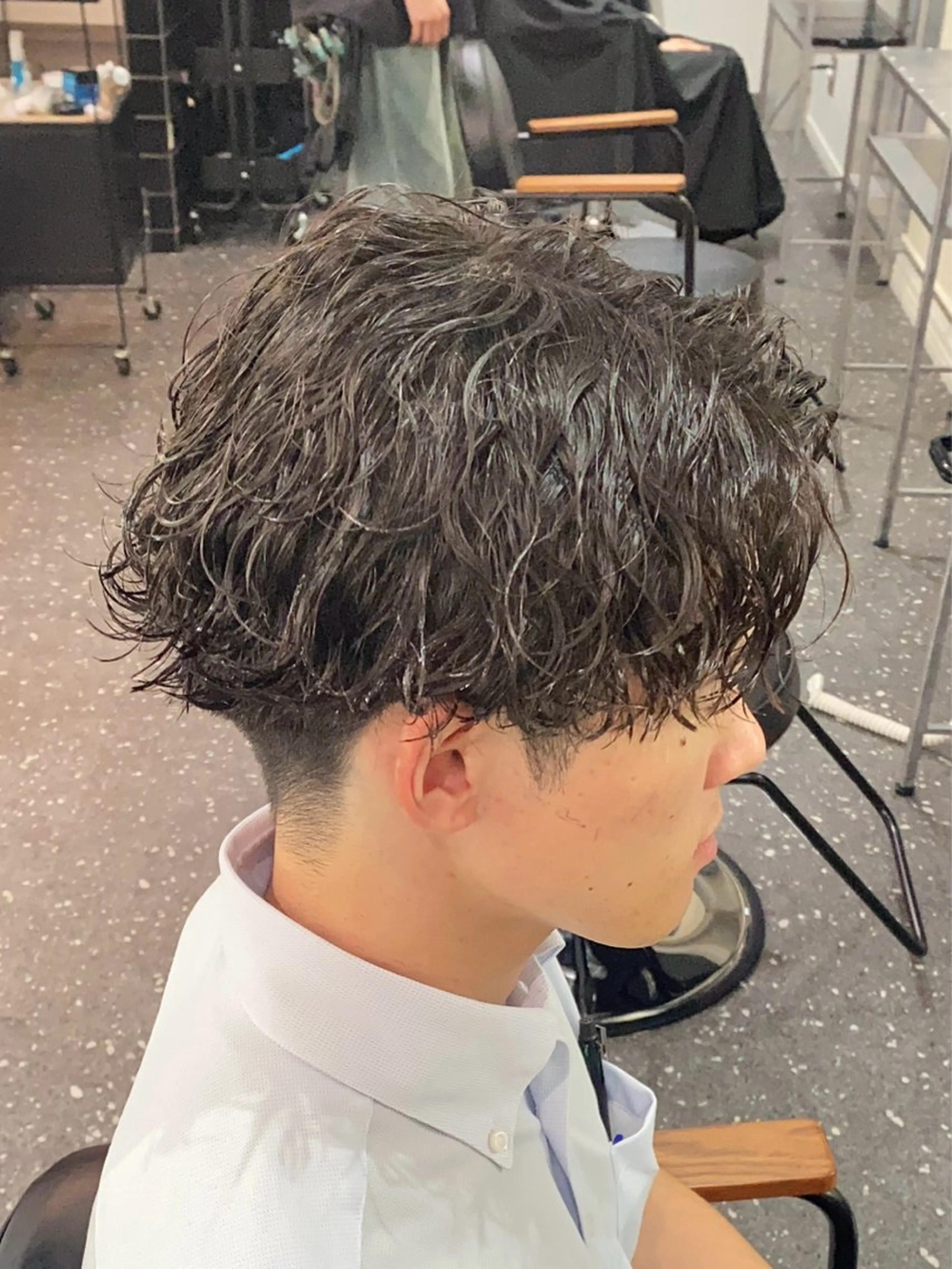 パーマ メンズ カット パーマ パーマ/ダブルカラー ブリーチ⭐️海斗のヘアスタイル