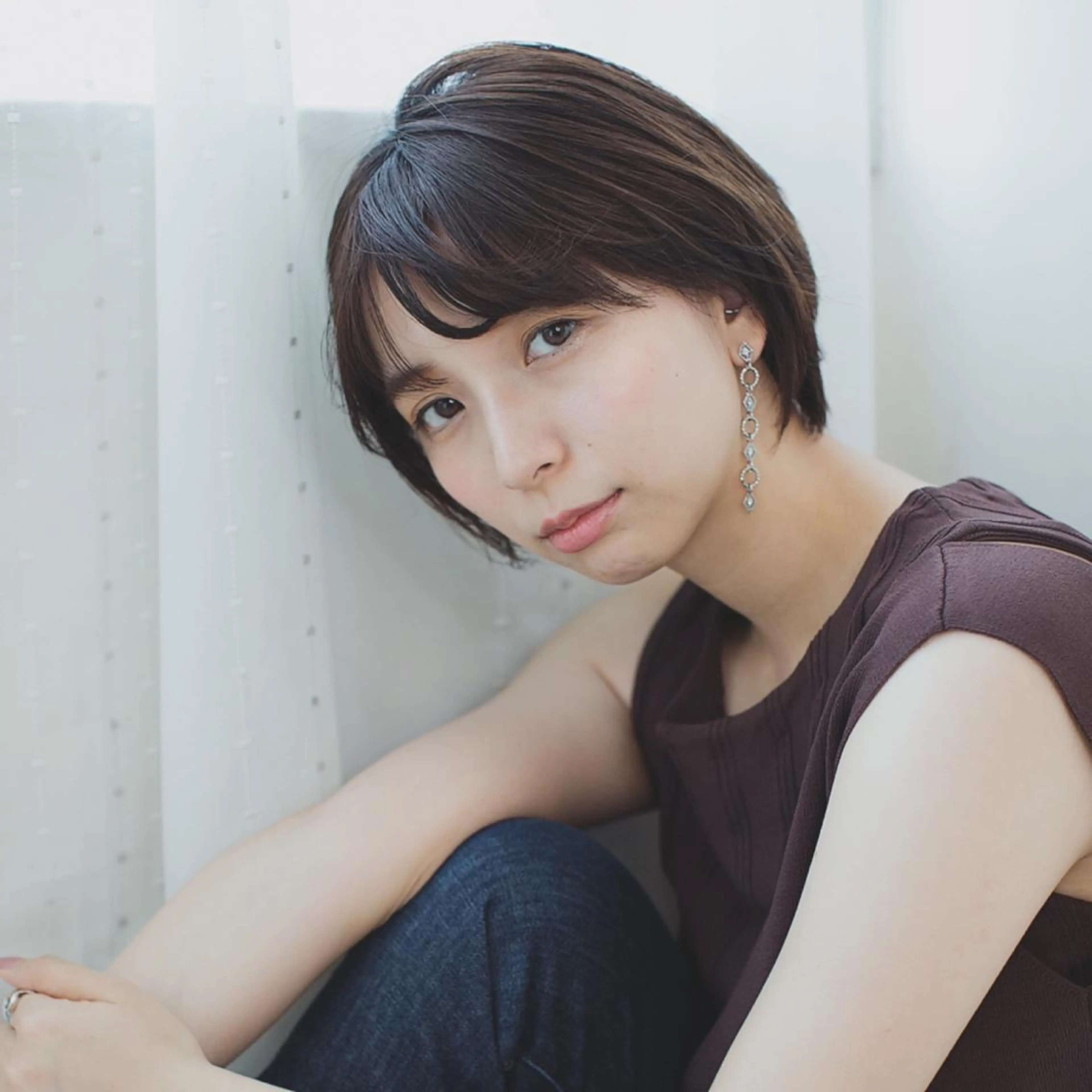 ショート カラー ヘアカラー トリートメント ボブウルフ／ボブ Satsuki【名駅のヘアスタイル