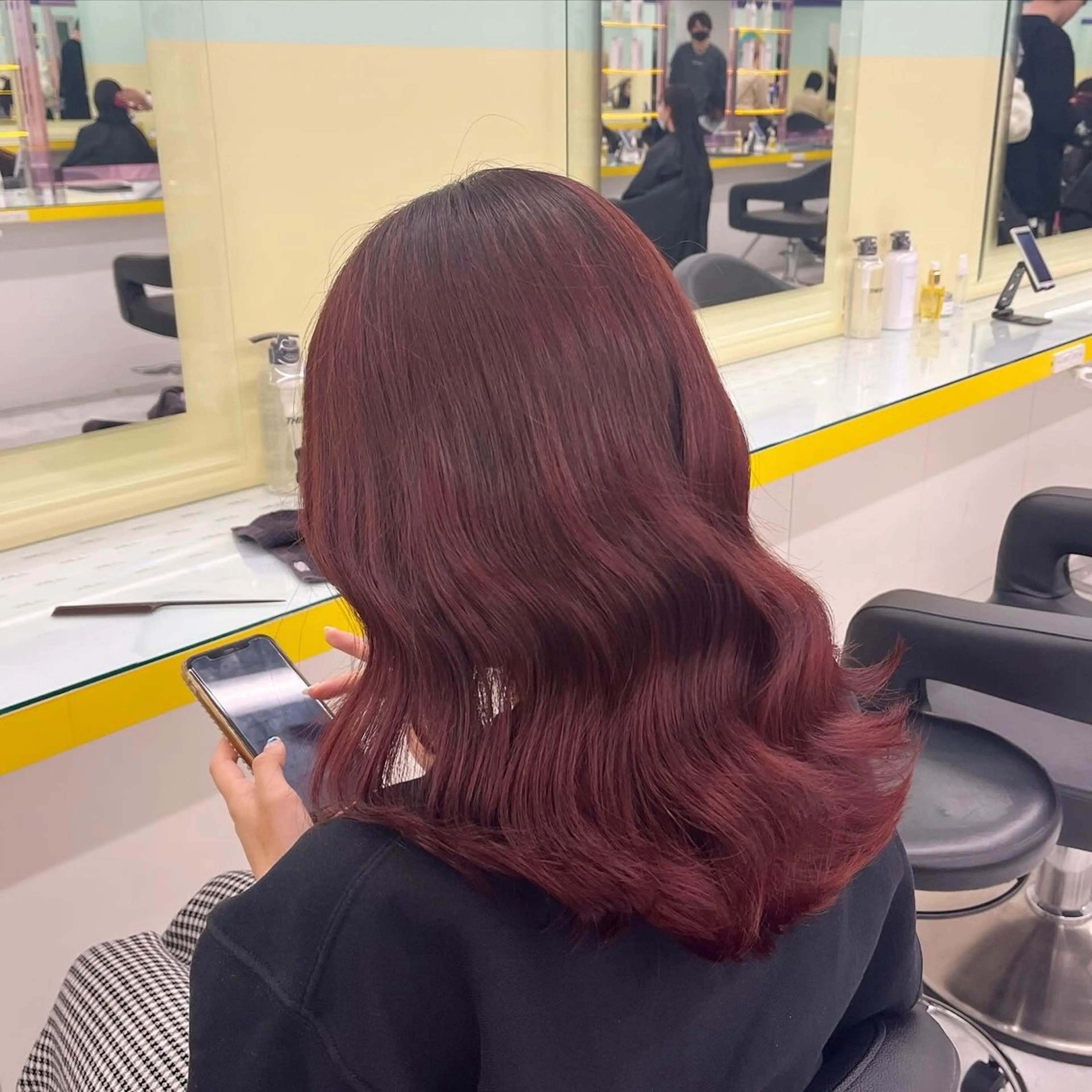 セミロング カラー ヘアアレンジ ブリーチ ダブルカラー ブリーチなしカラー 髪質改善 トリートメント 🎀Girly艶髪 暖色🎀Harukaのヘアスタイル