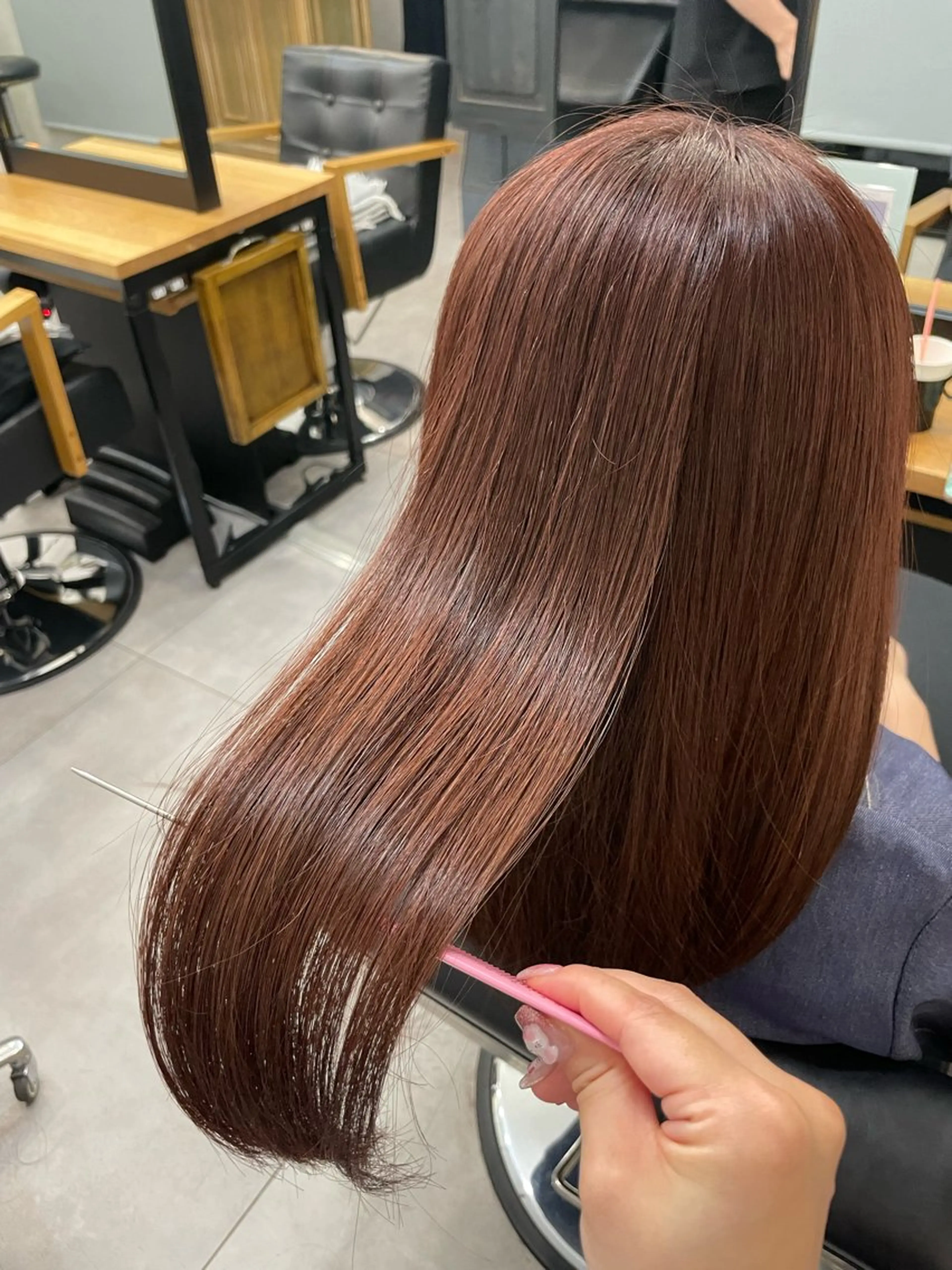 セミロング カラー カット ヘアカラー トリートメント 今村 南穂のヘアスタイル