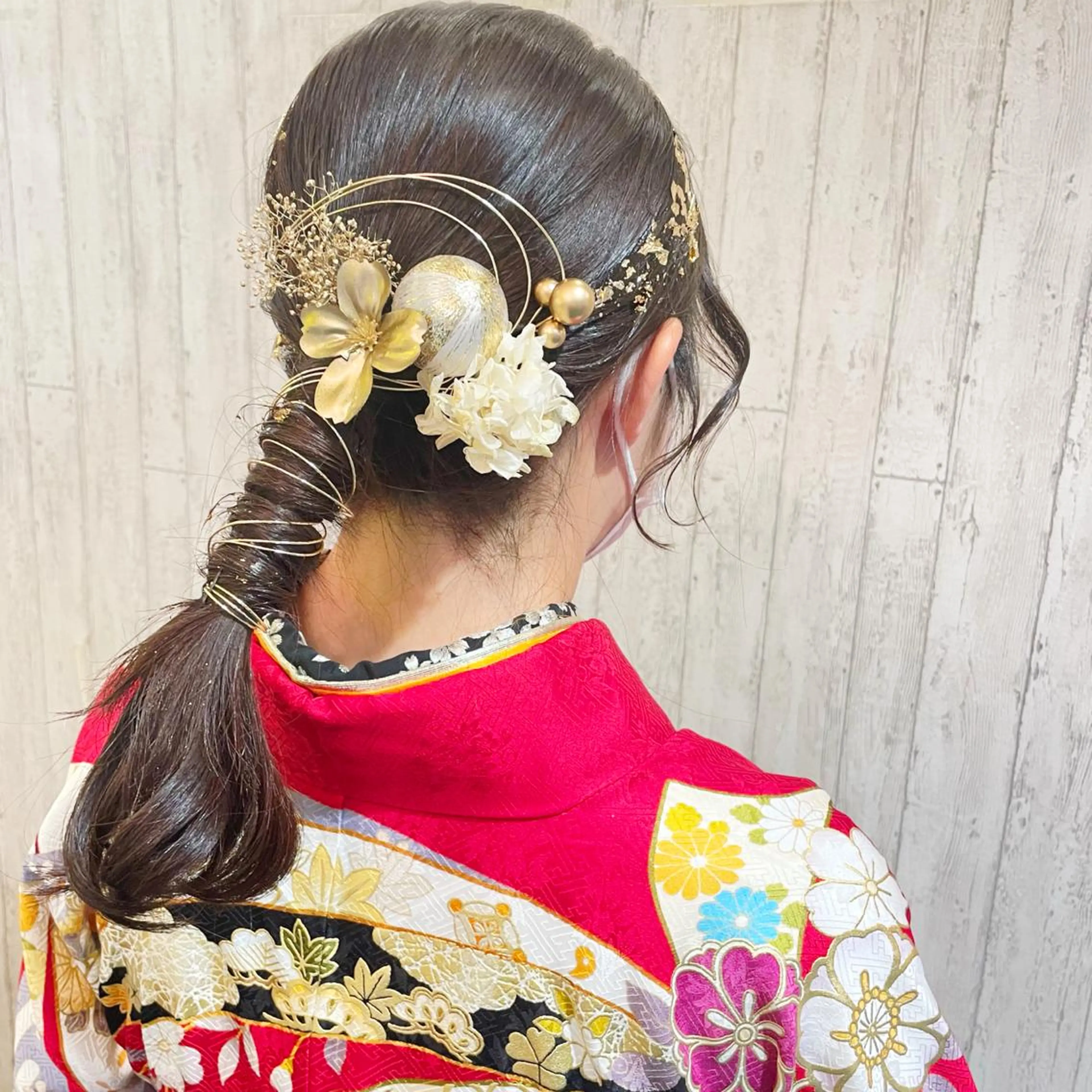セミロング ヘアアレンジ ポニーテール 卒業式のヘアスタイル 古沢 みづきのヘアスタイル