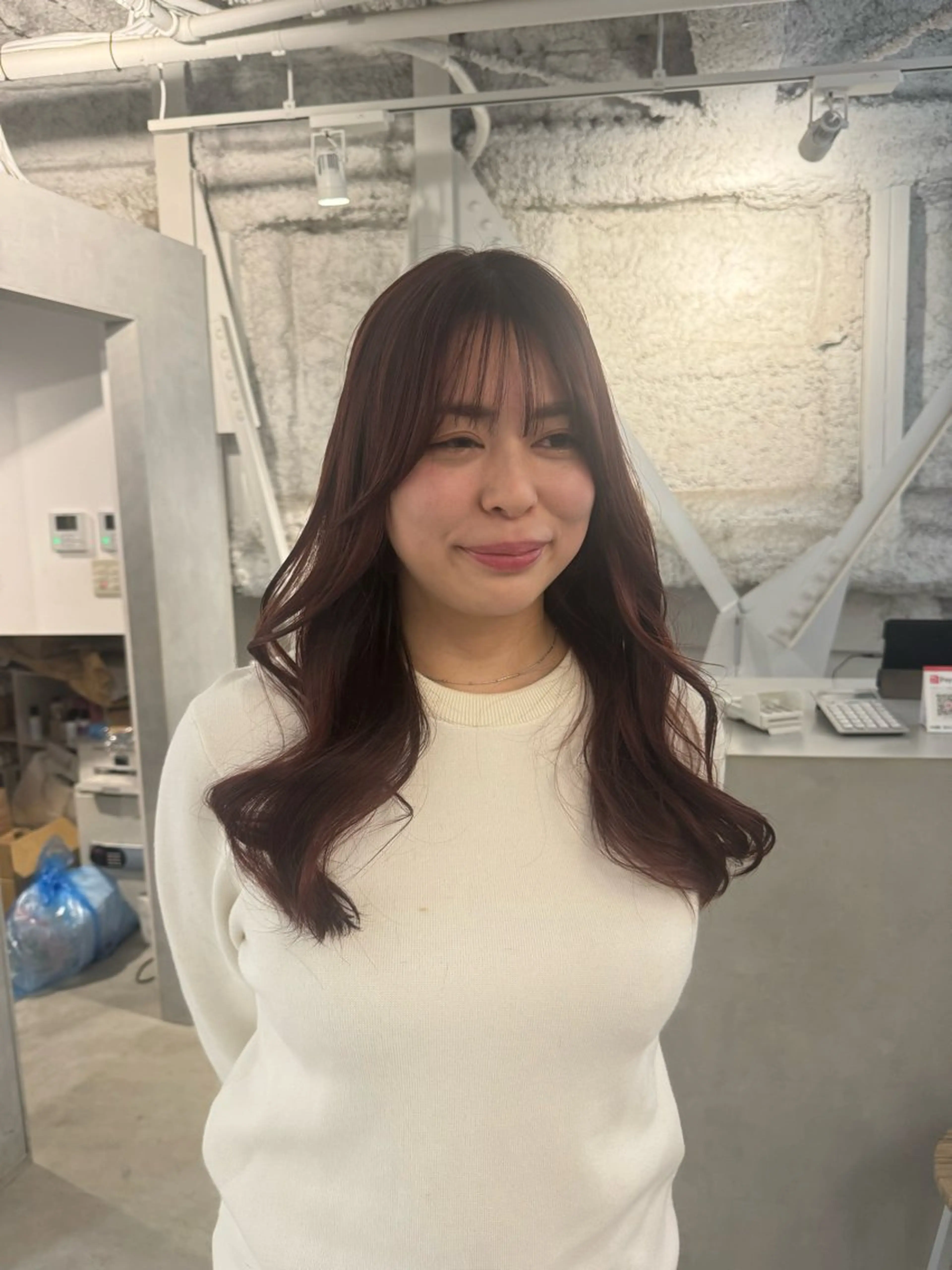 セミロング カット ヘアカラー トリートメント 顔周りcut・ご相談 ＝新宿しずく🇰🇷のヘアスタイル