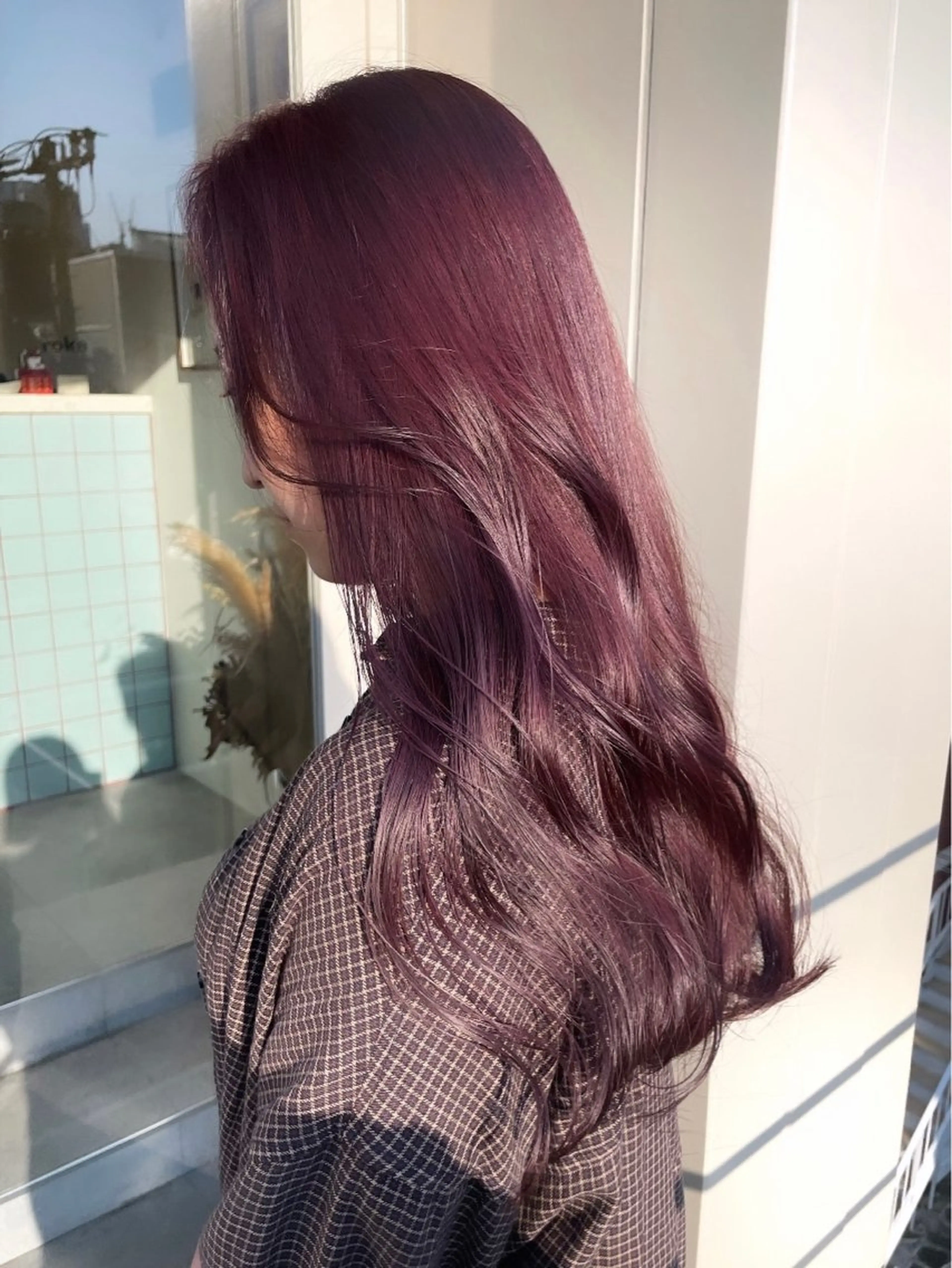 ロング カラー ブリーチ ブリーチなしカラー ヘアカラー トリートメント 若月 あやかのヘアスタイル
