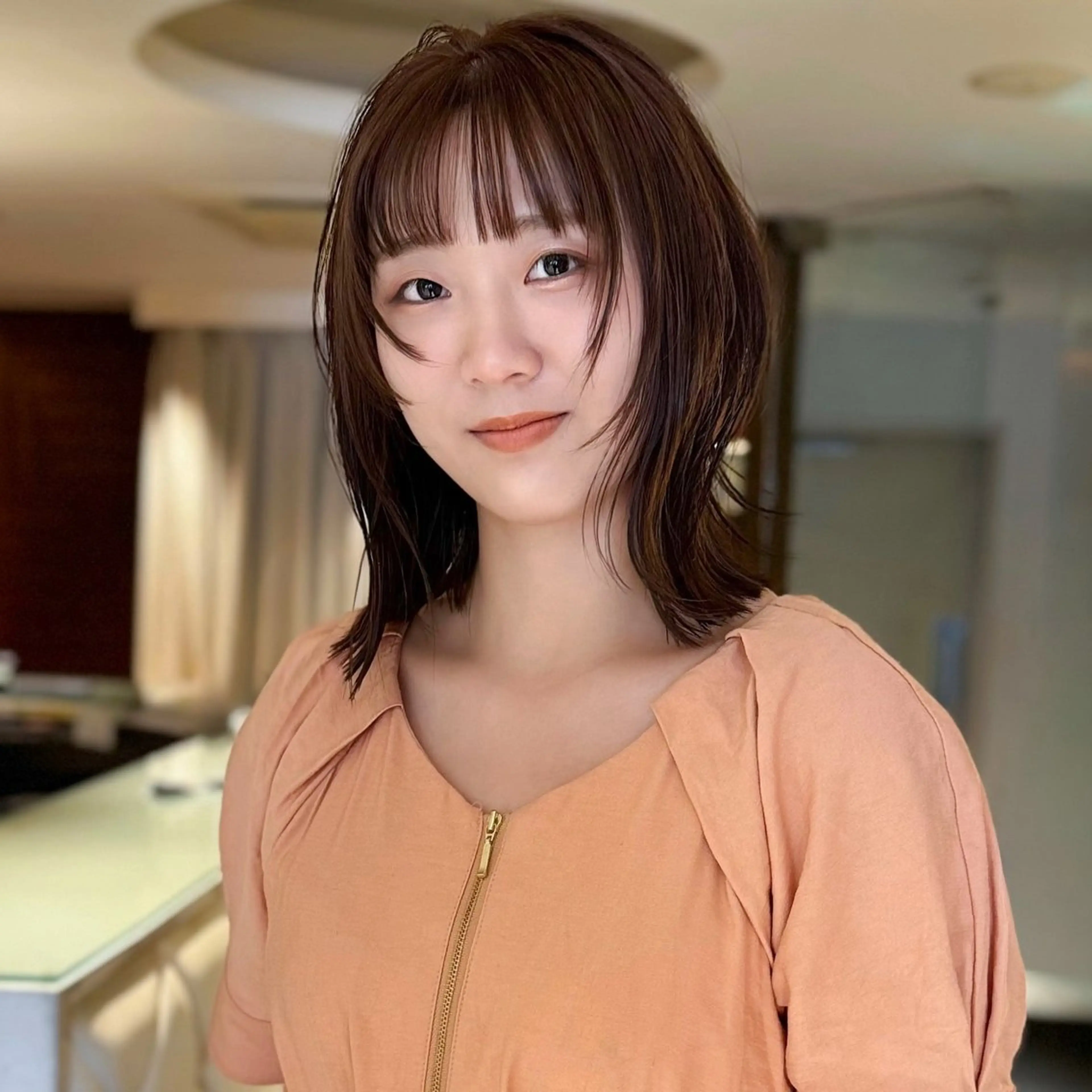 ミディアム ボブレイヤー ボブ レイヤーカット モデル募集/山田蓮/ レイヤーボブのヘアスタイル