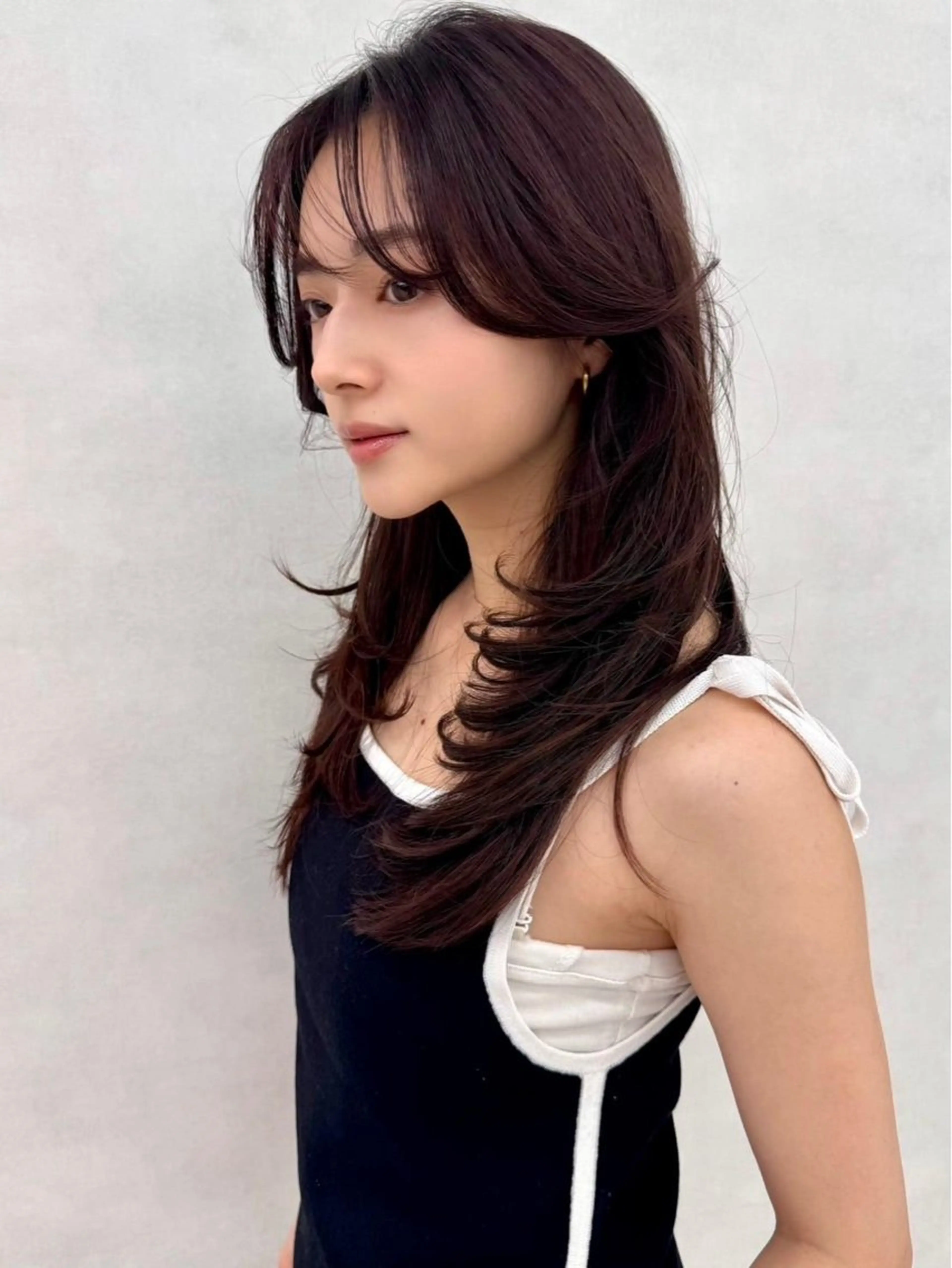 ロング カラー ヘアカラー トリートメント 🇰🇷韓国レイヤー 艶カラー／田川佑紀のヘアスタイル