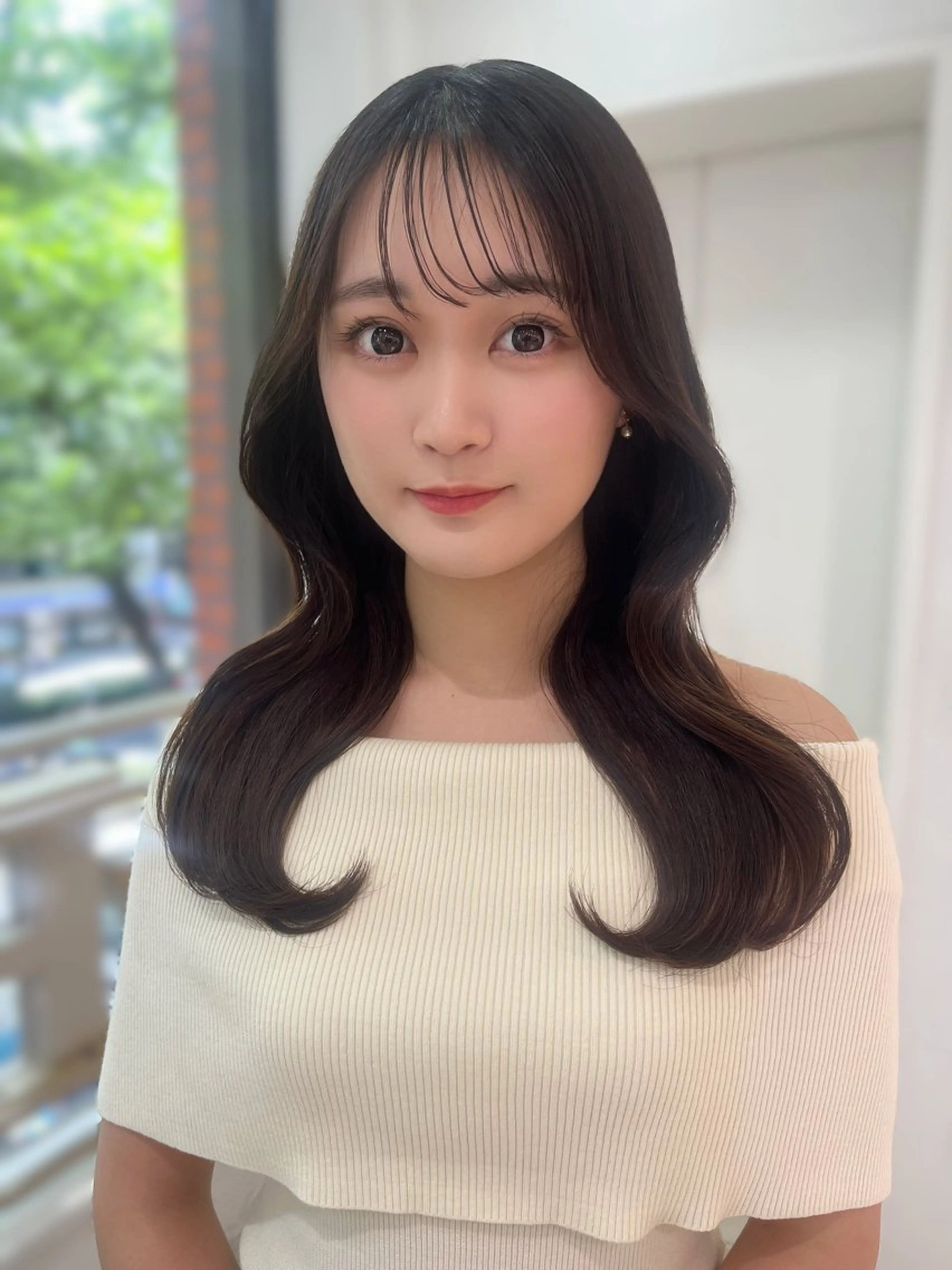 セミロング 髪質改善/グレージュ サラサ🩶ᩚのヘアスタイル