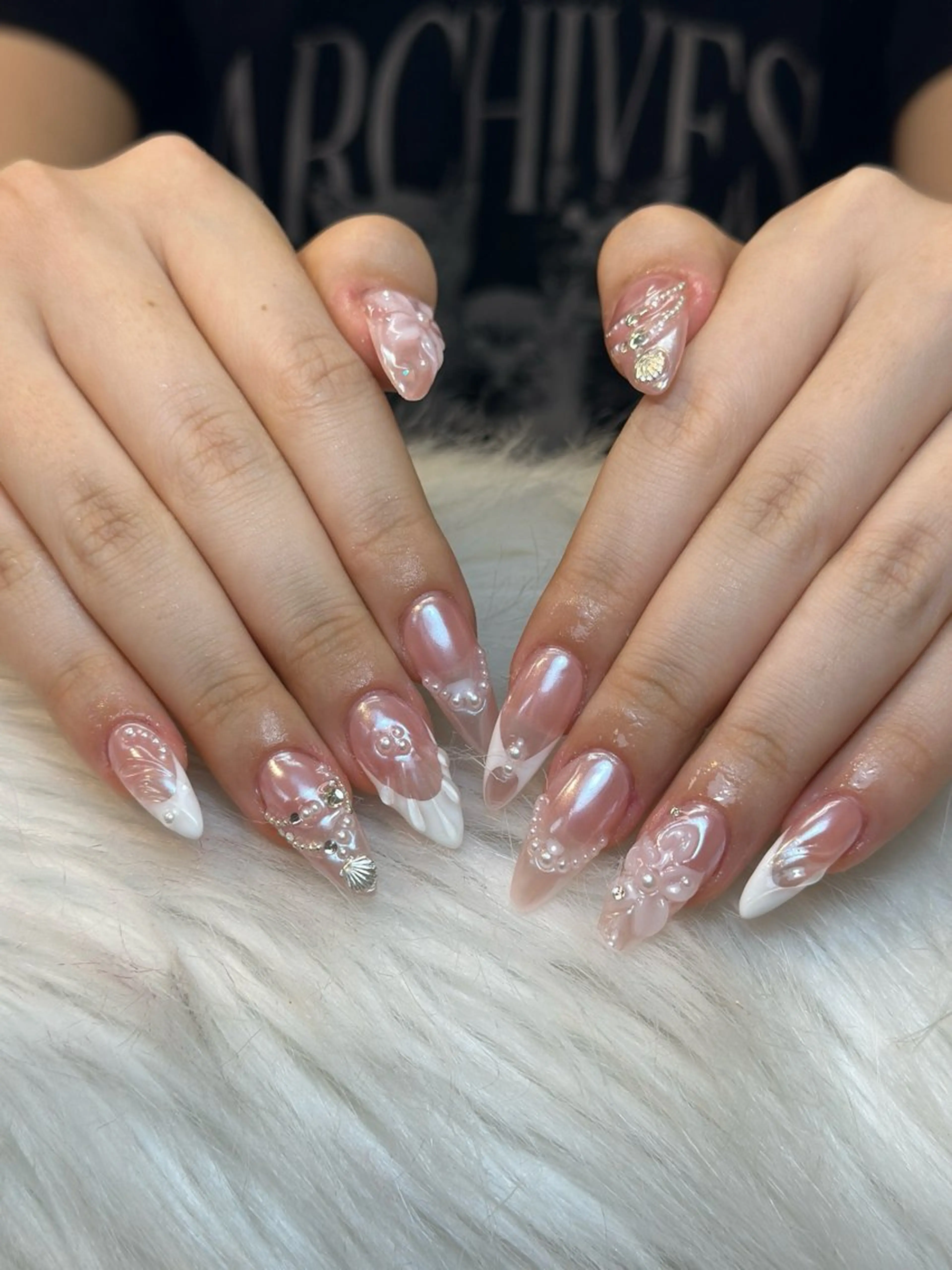 ネイル アートネイル ジェルネイル マグネットネイル ハンドネイル JennNail_ マオのネイルデザイン