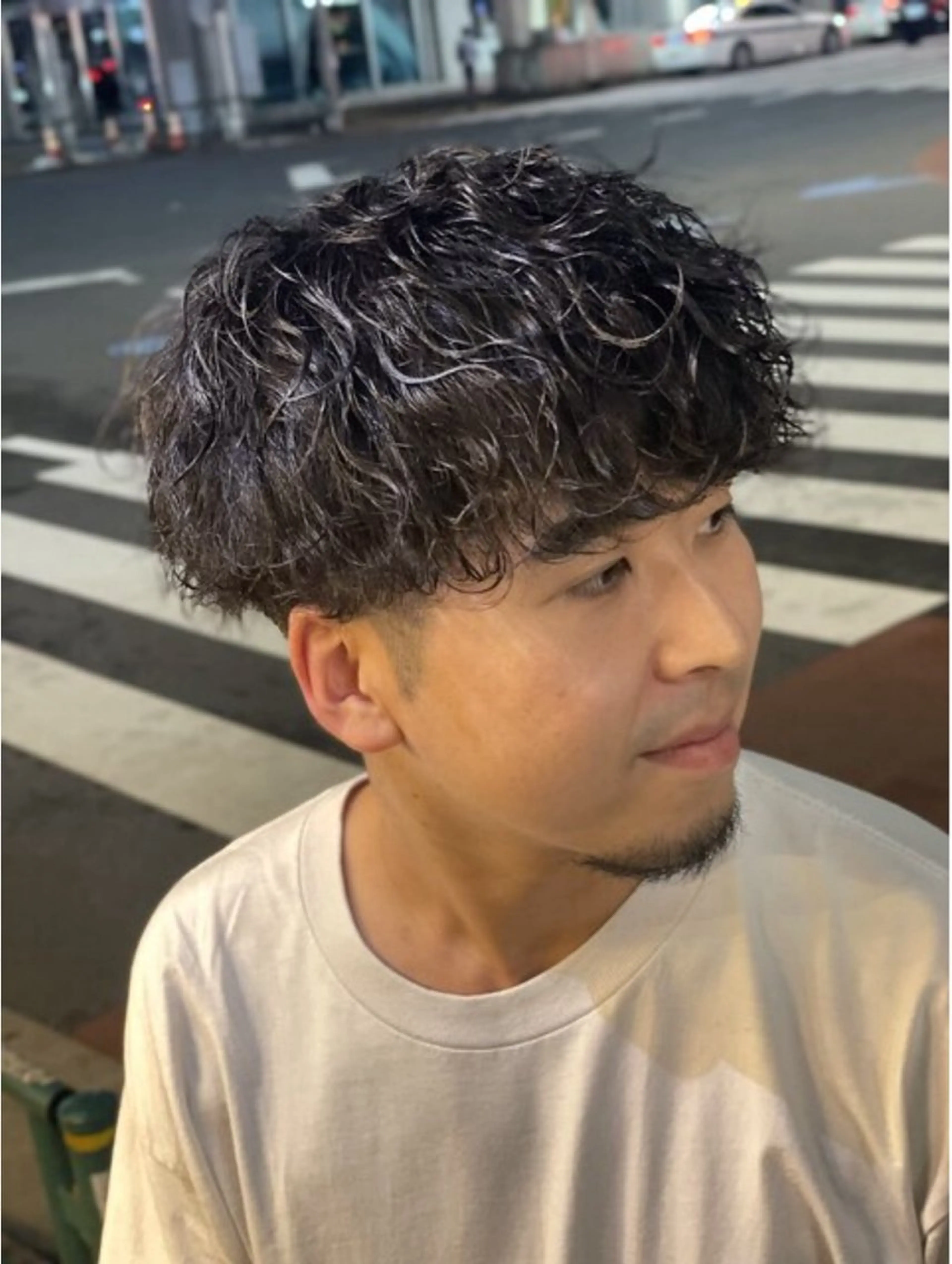 ミディアム パーマ ミディアムパーマ vivre25所属・メンズ特化理容室 vivre25 石田のヘアスタイル