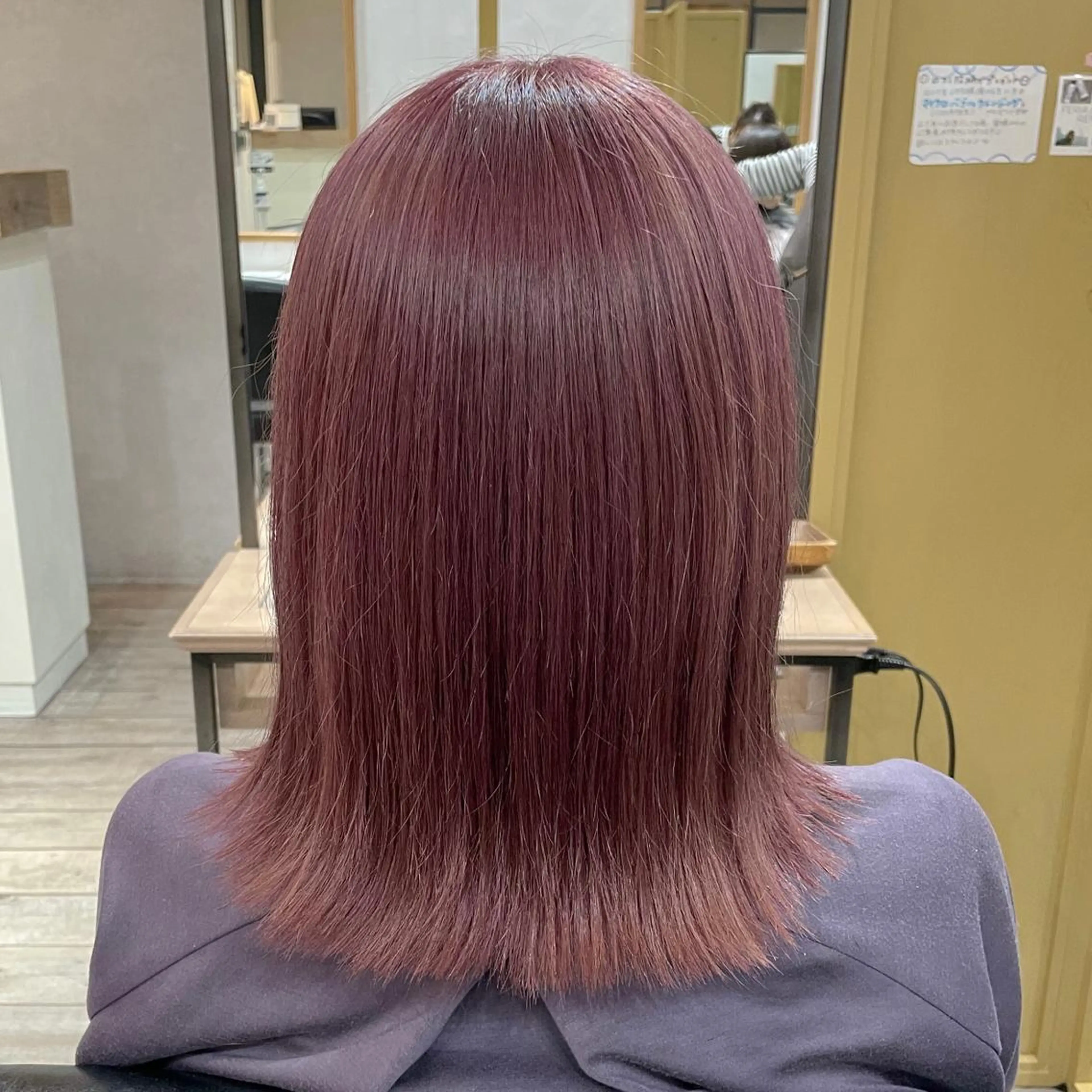ミディアム ヘアカラー トリートメント FERIA梅田🖤 透明感カラー🎀のヘアスタイル