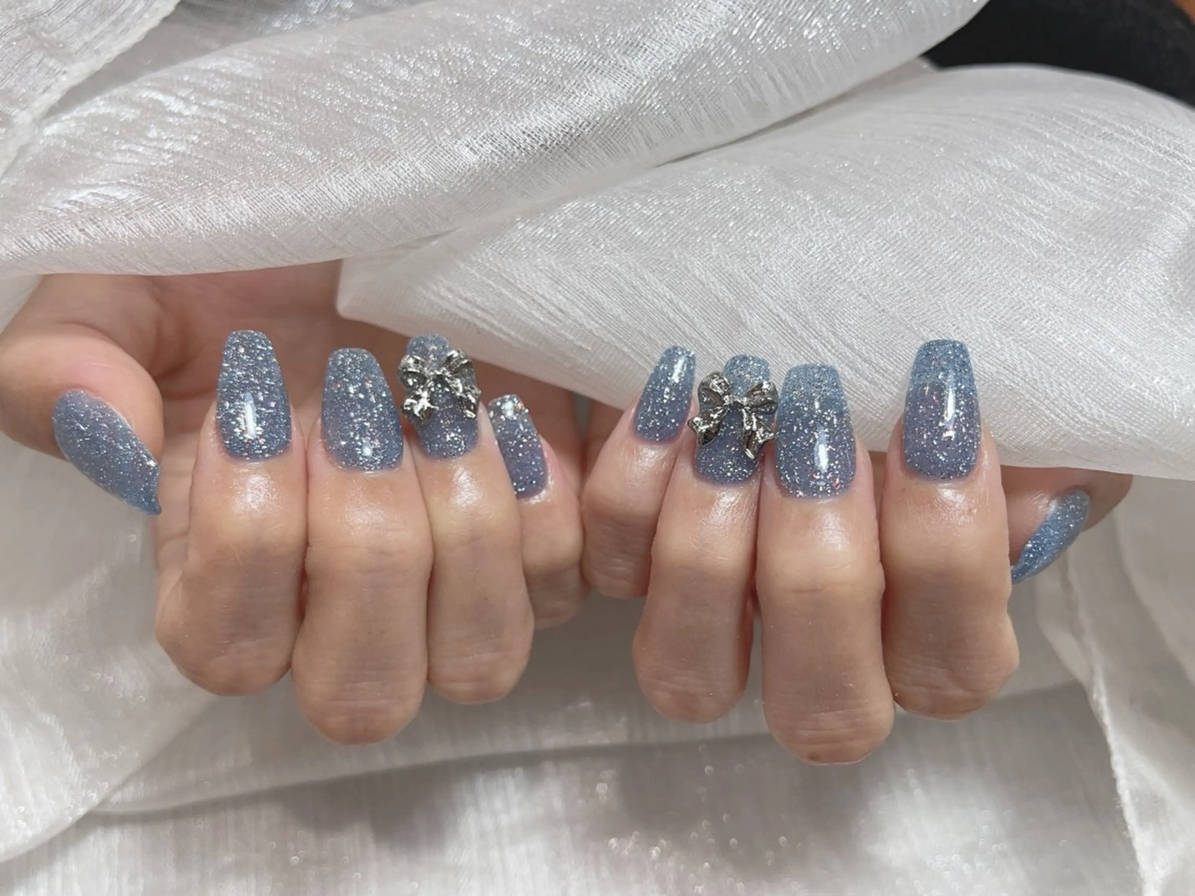 ネイル アートネイル フラッシュネイル フレンチネイル ガラスフレンチ グラデーション M2beauty Renaのネイルデザイン