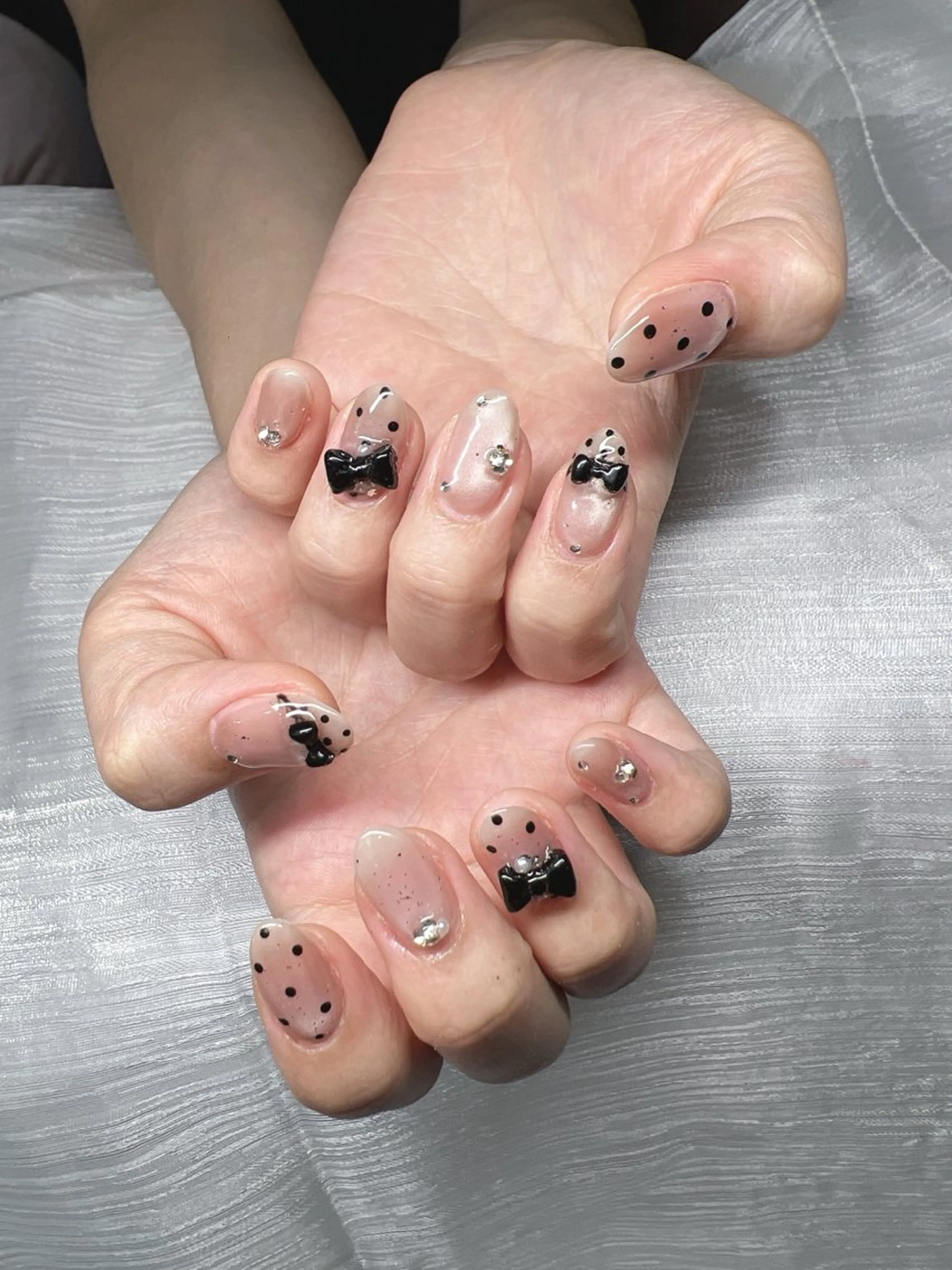 ネイル 長さ出し グラデーション 卒業式 キラキラネイル マグネットネイル ハンドネイル Lee Nailsのネイルデザイン