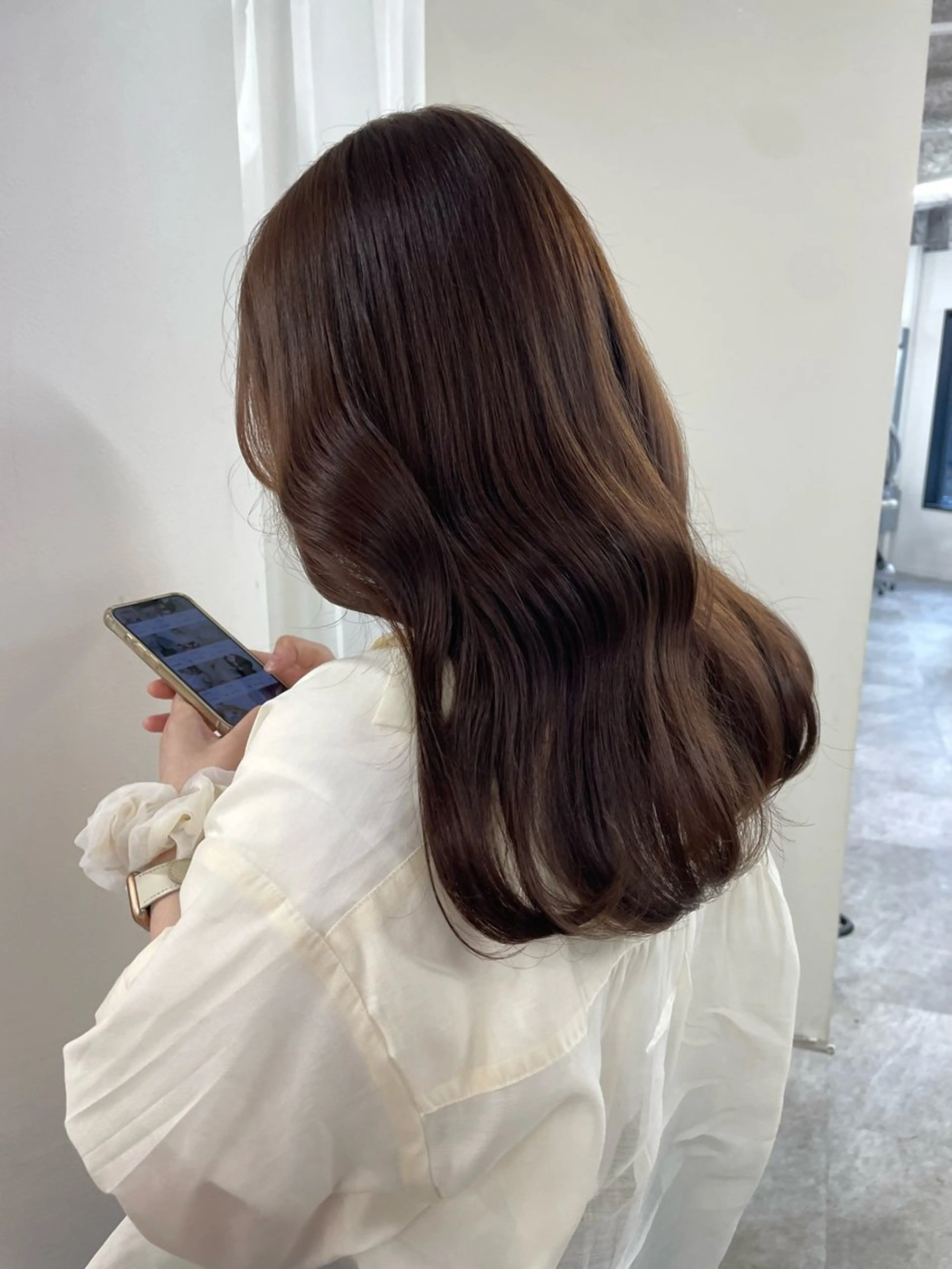 セミロング カラー marshu梅田所属・Hana ♡ marshu梅田のヘアスタイル