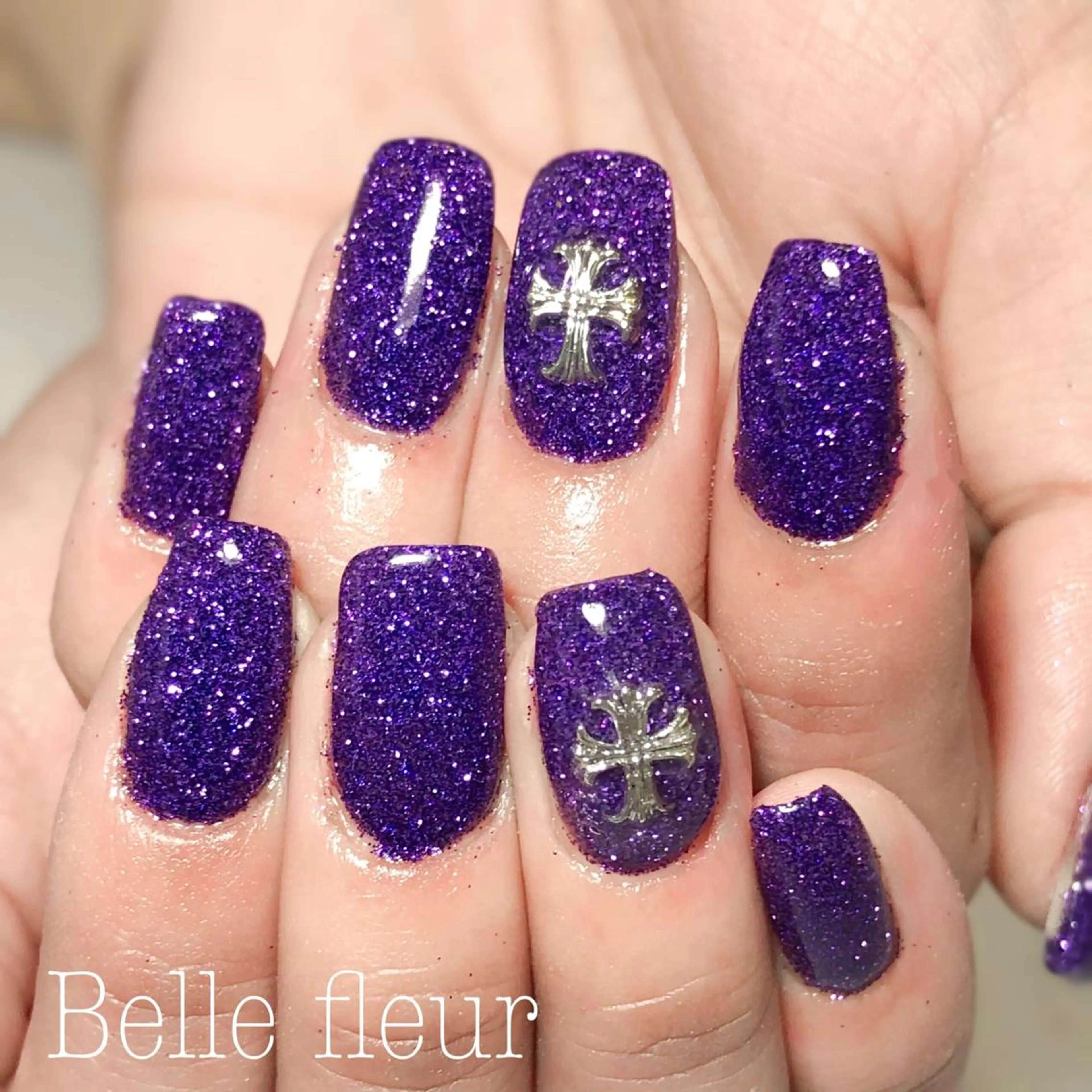 セミロング ネイル Belle fleurのネイルデザイン