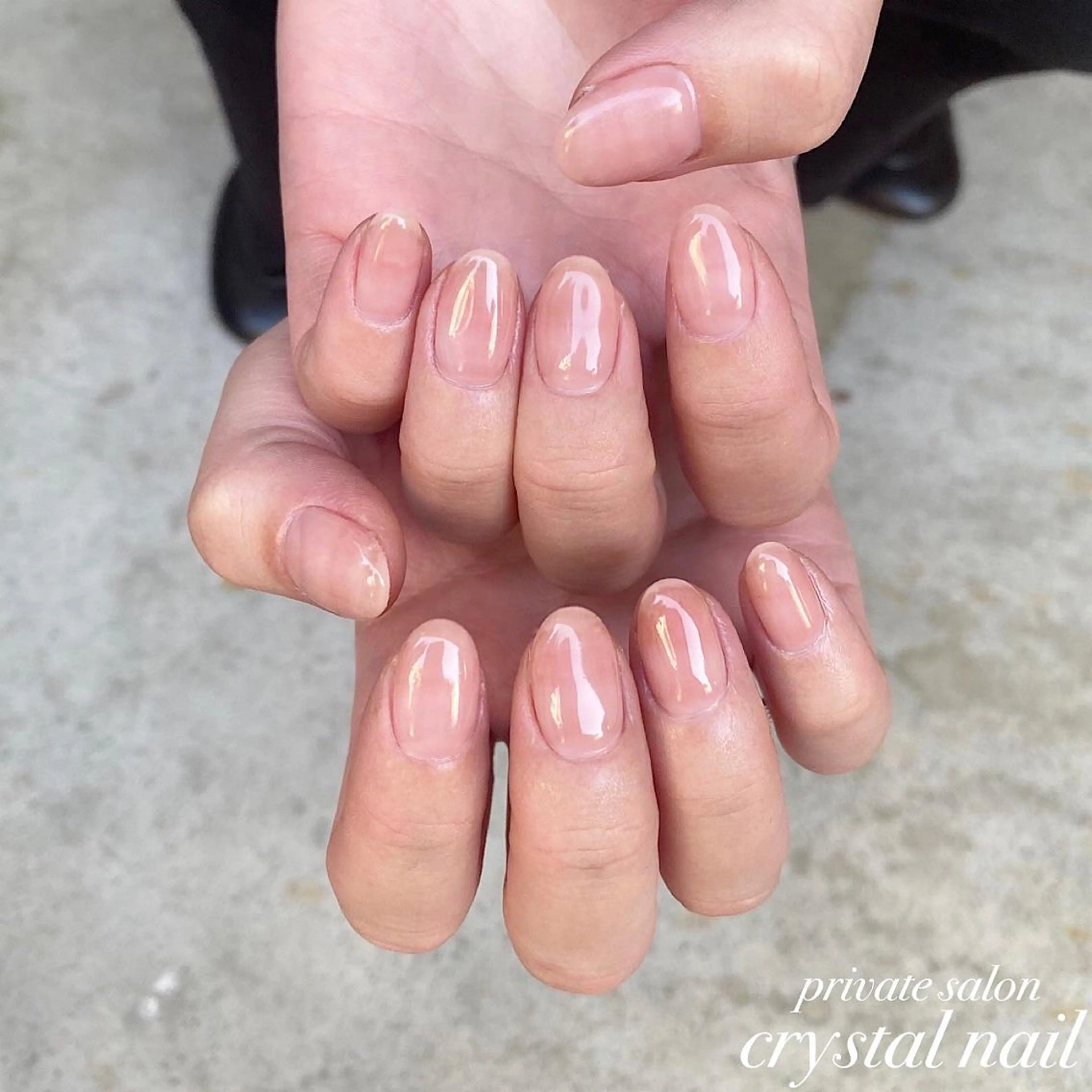 ネイル ピンク ハンドネイル Crystal Nailのネイルデザイン