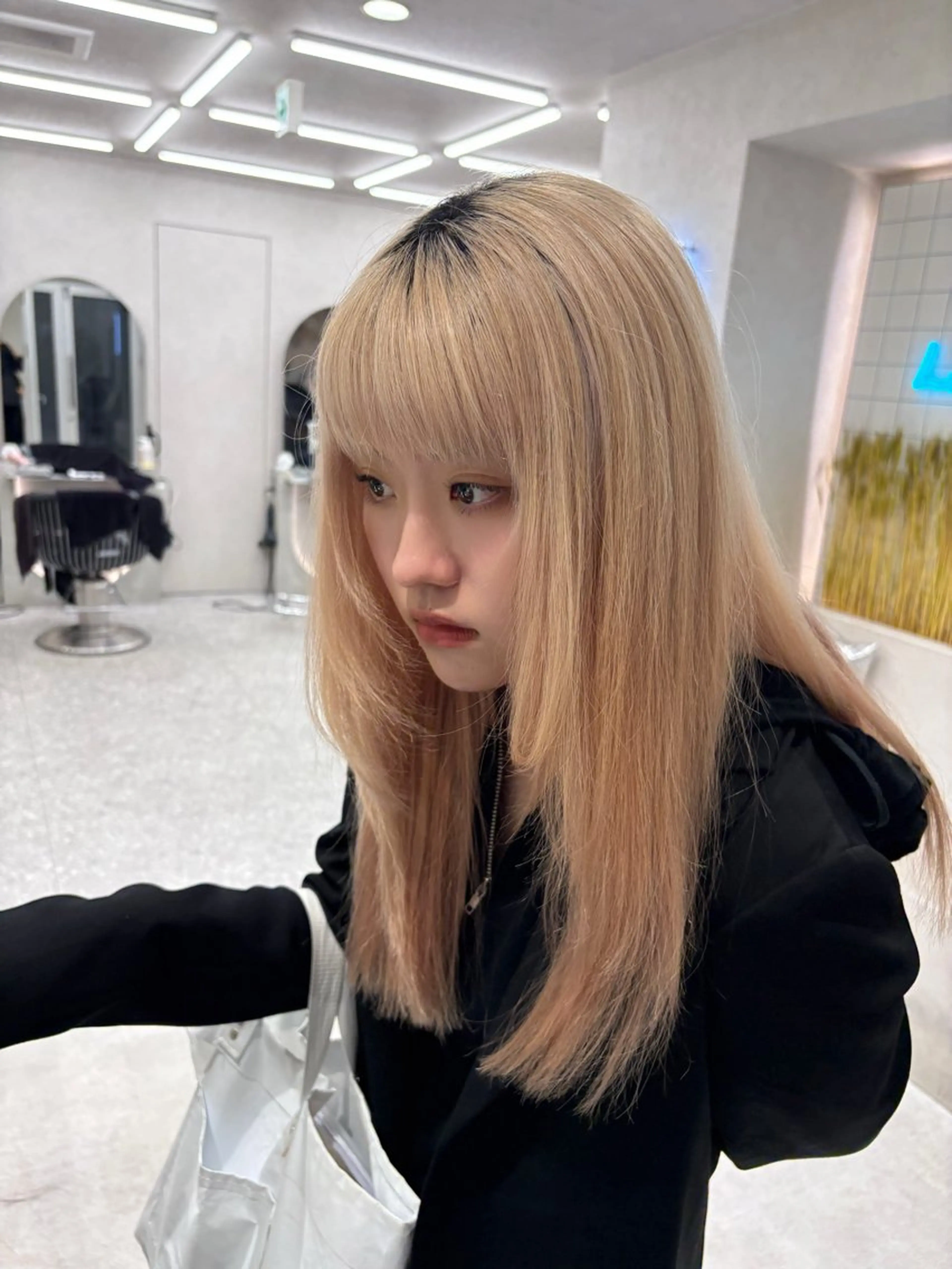 ロング ハッシュカット ハイレイヤー 韓国風ヘア レイヤーカット Lond mare ✂︎YUTAのヘアスタイル