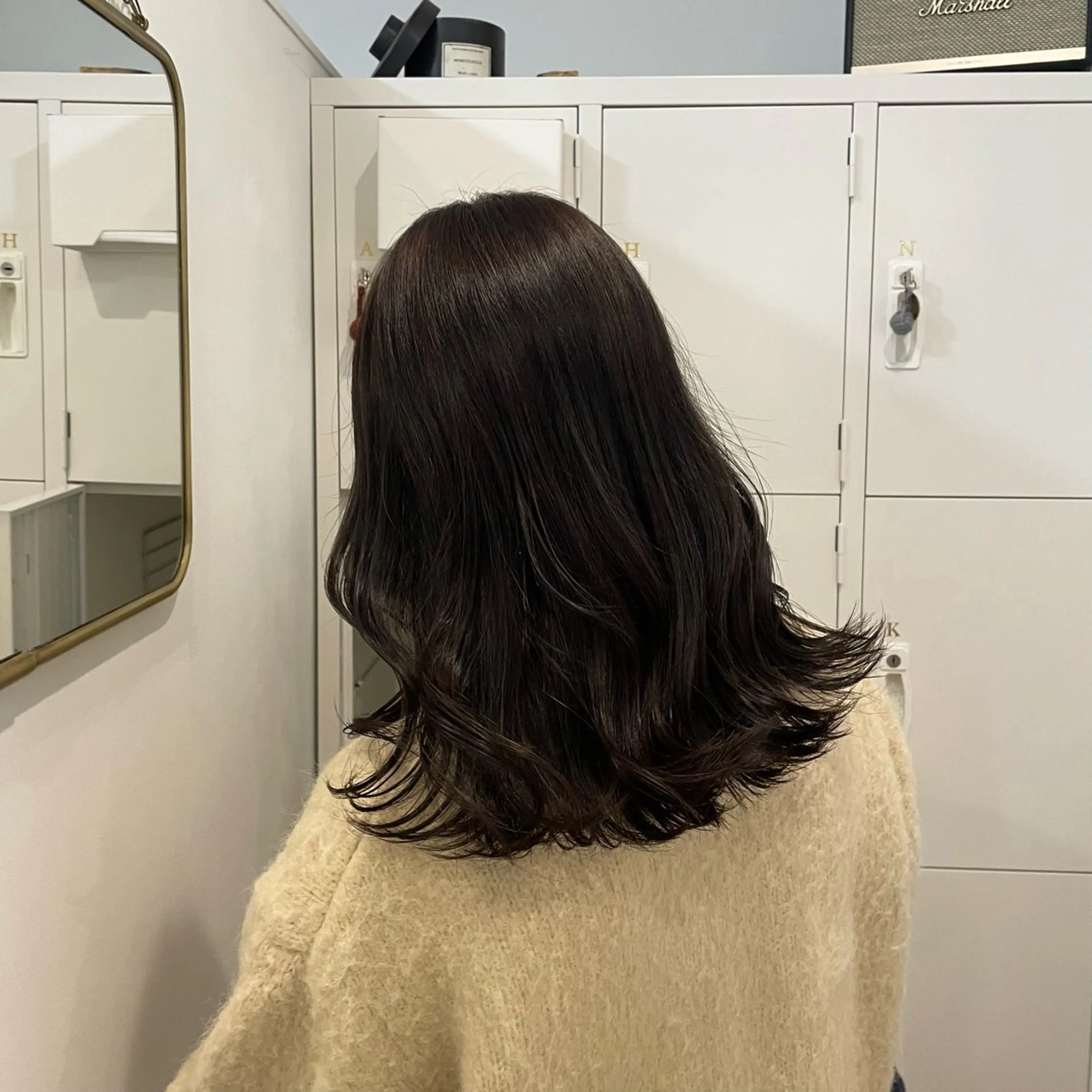 セミロング カラー 透明感カラー canon/ベージュ /透明感カラーのヘアスタイル