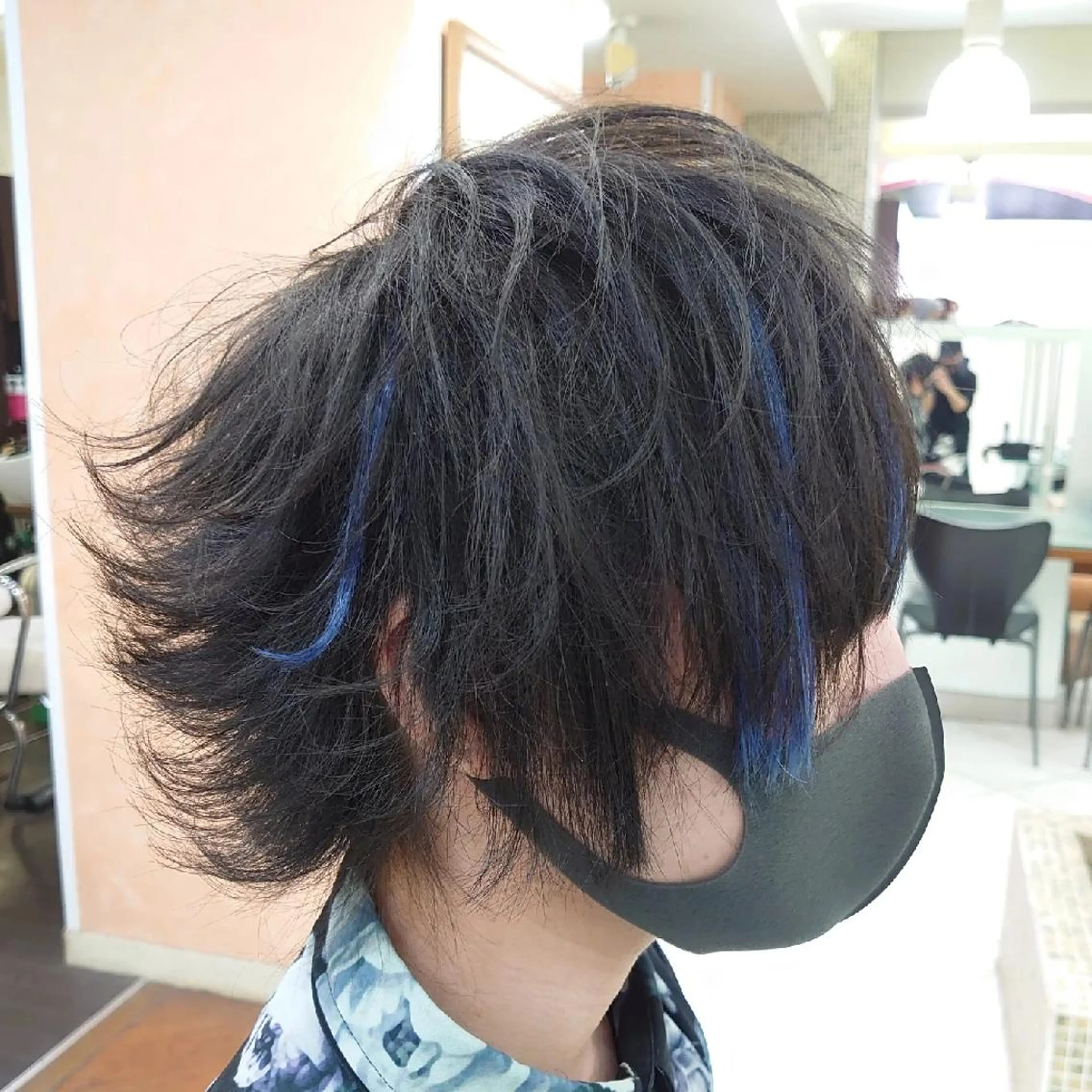 ミディアム ヘアアレンジ メンズ メンズウルフカット ウルフカット 大卒美容師  一ノ瀬 凌のヘアスタイル
