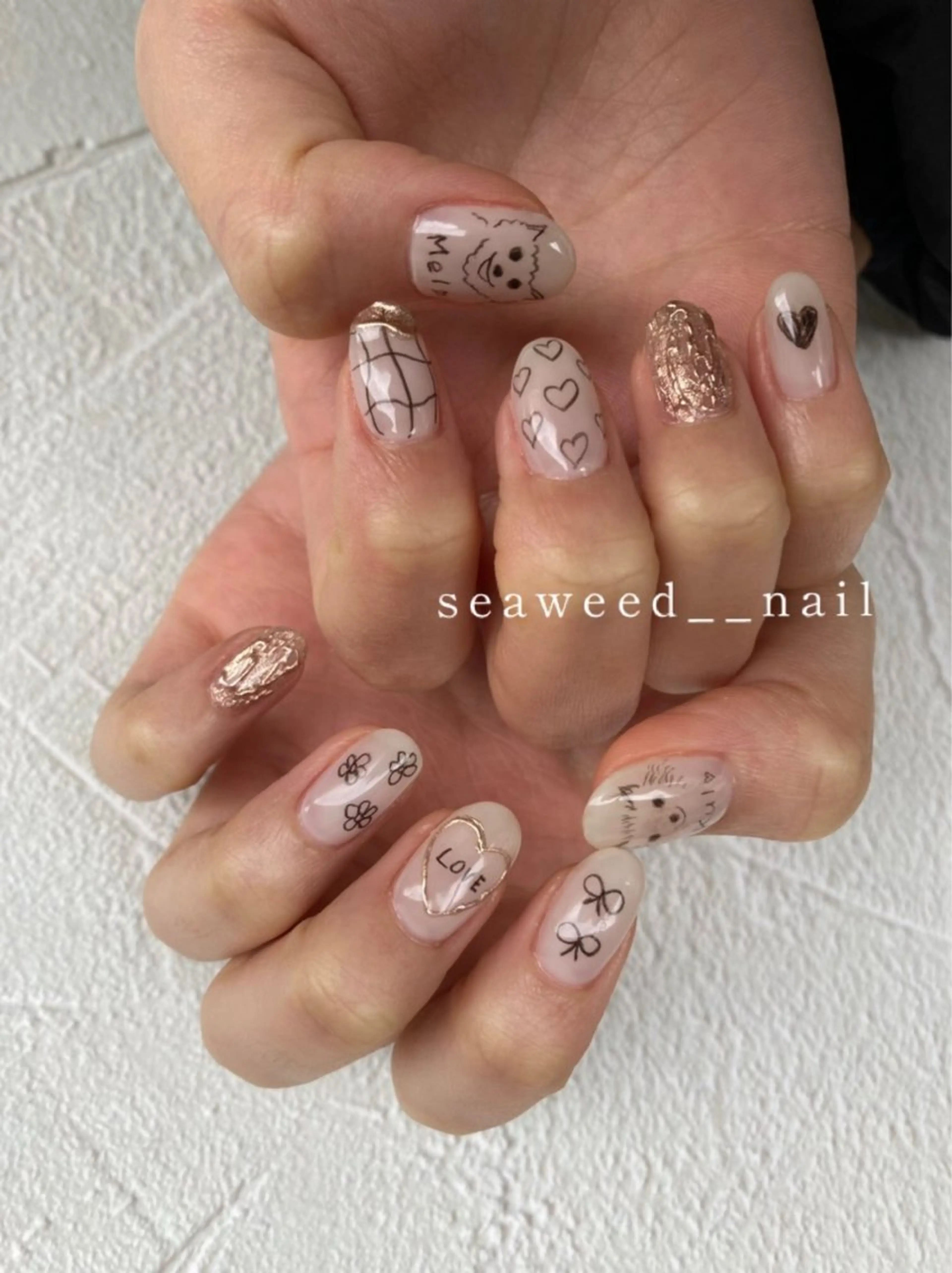 ネイル ハンドネイル seaweed nailのネイルデザイン