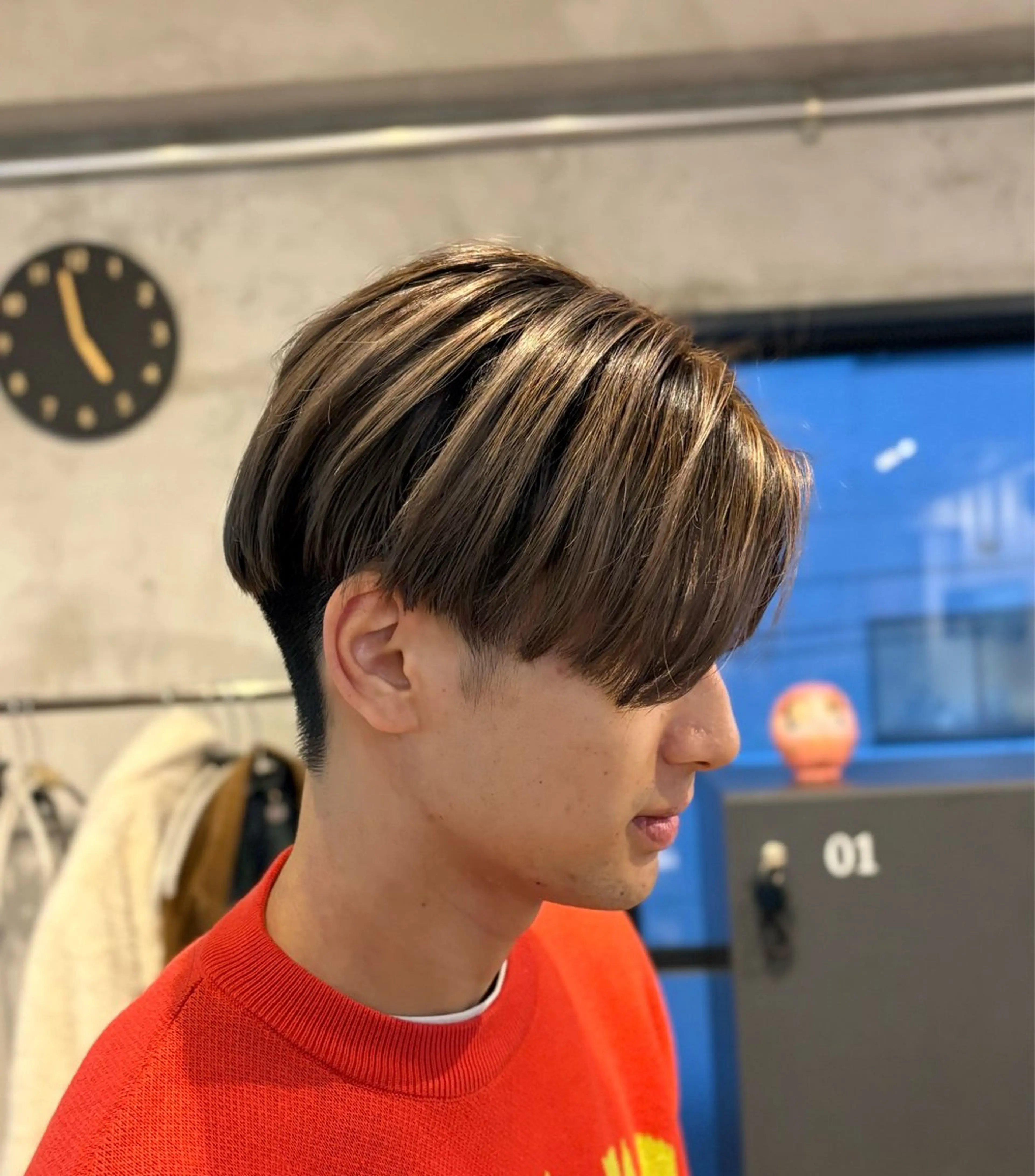 メンズカット＋ハイライトカラー(バレイヤージュ可)の写真