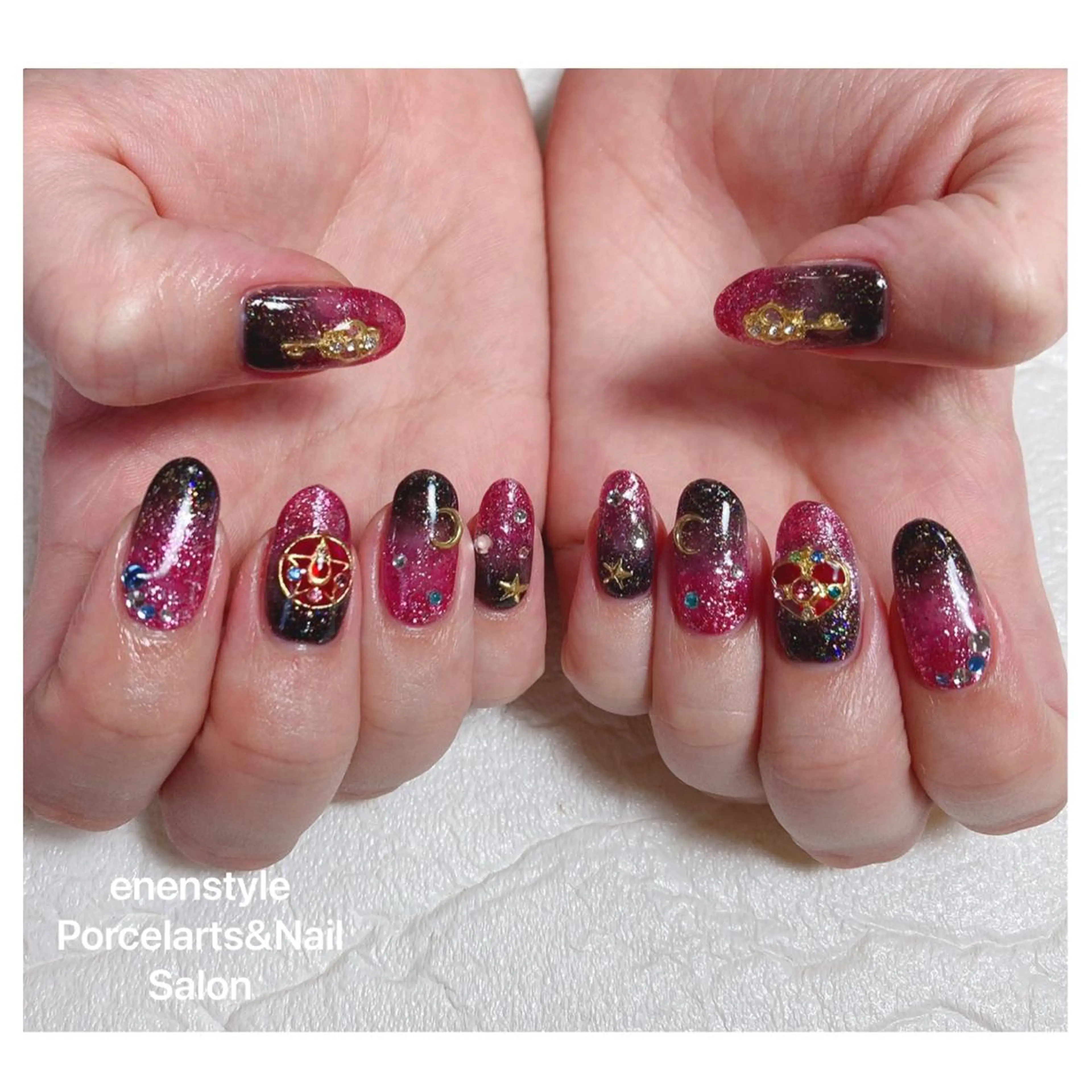ミディアム ネイル ハンドネイル 👑enen style👑のネイルデザイン