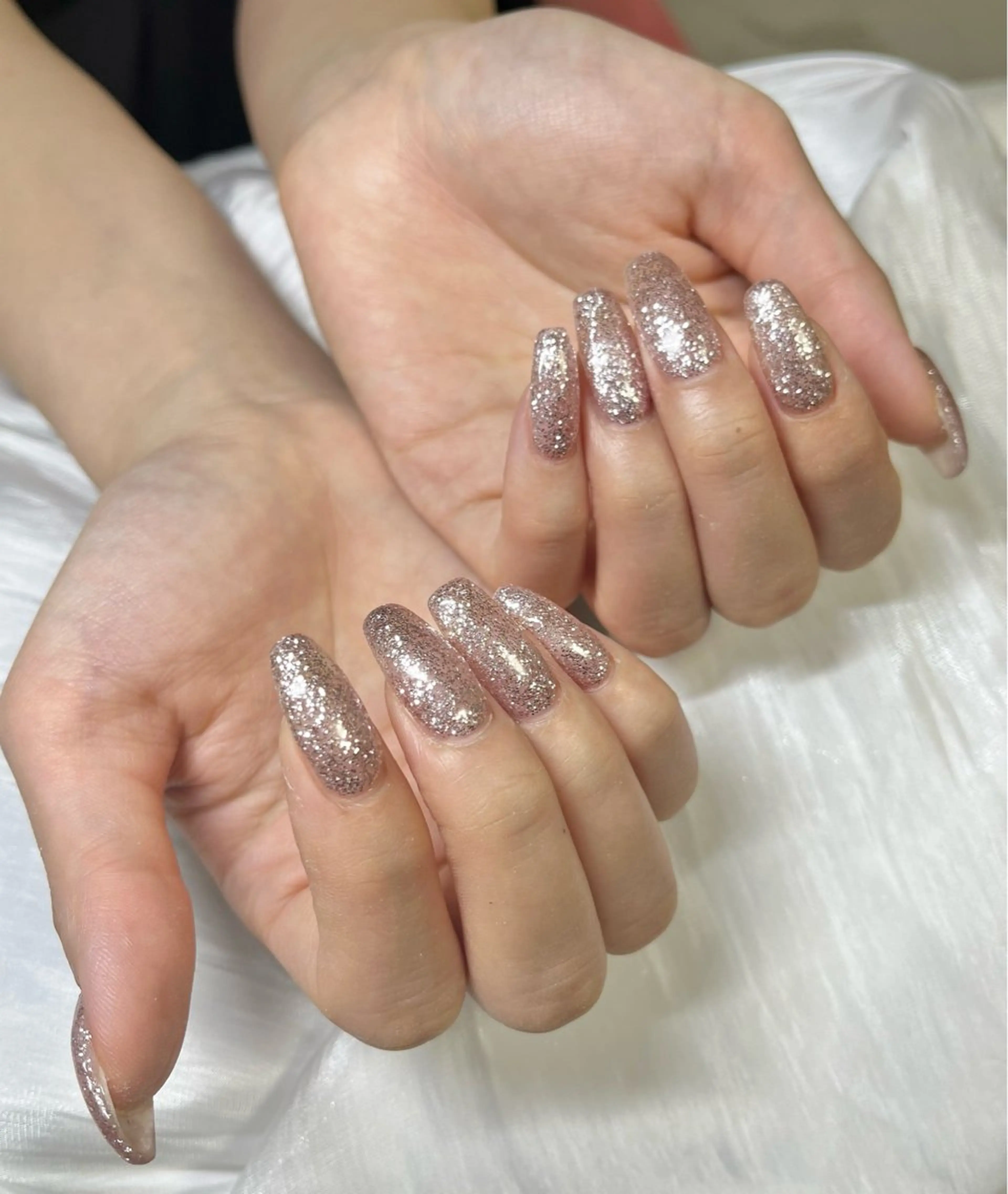 ネイル ラメ(グリッター) ワンカラーネイル ハンドネイル nail salon angeのネイルデザイン