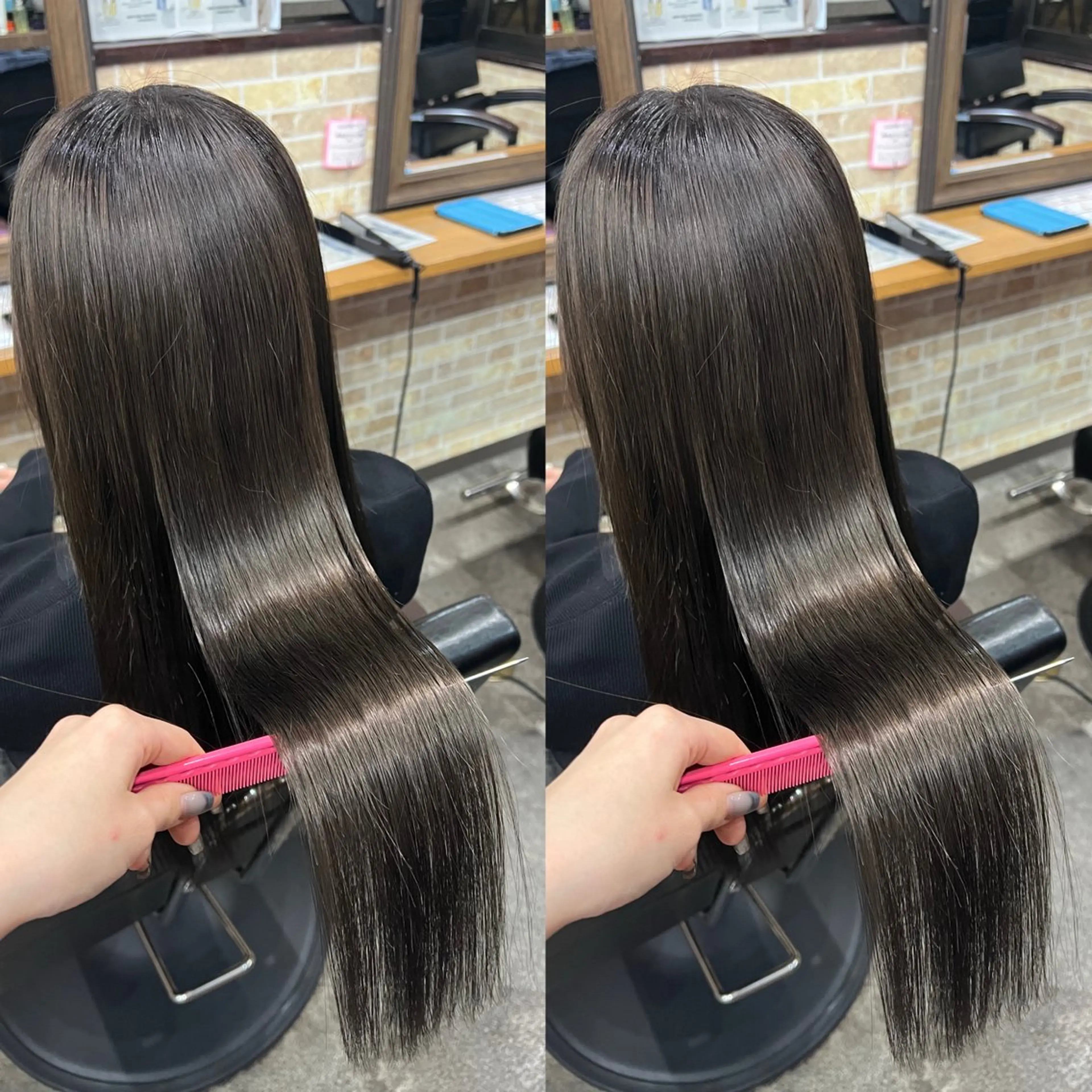 セミロング カラー カット ヘアカラー トリートメント 上質髪🪐𝑨𝒊 𝒓𝒊🪷‧₊˚のヘアスタイル