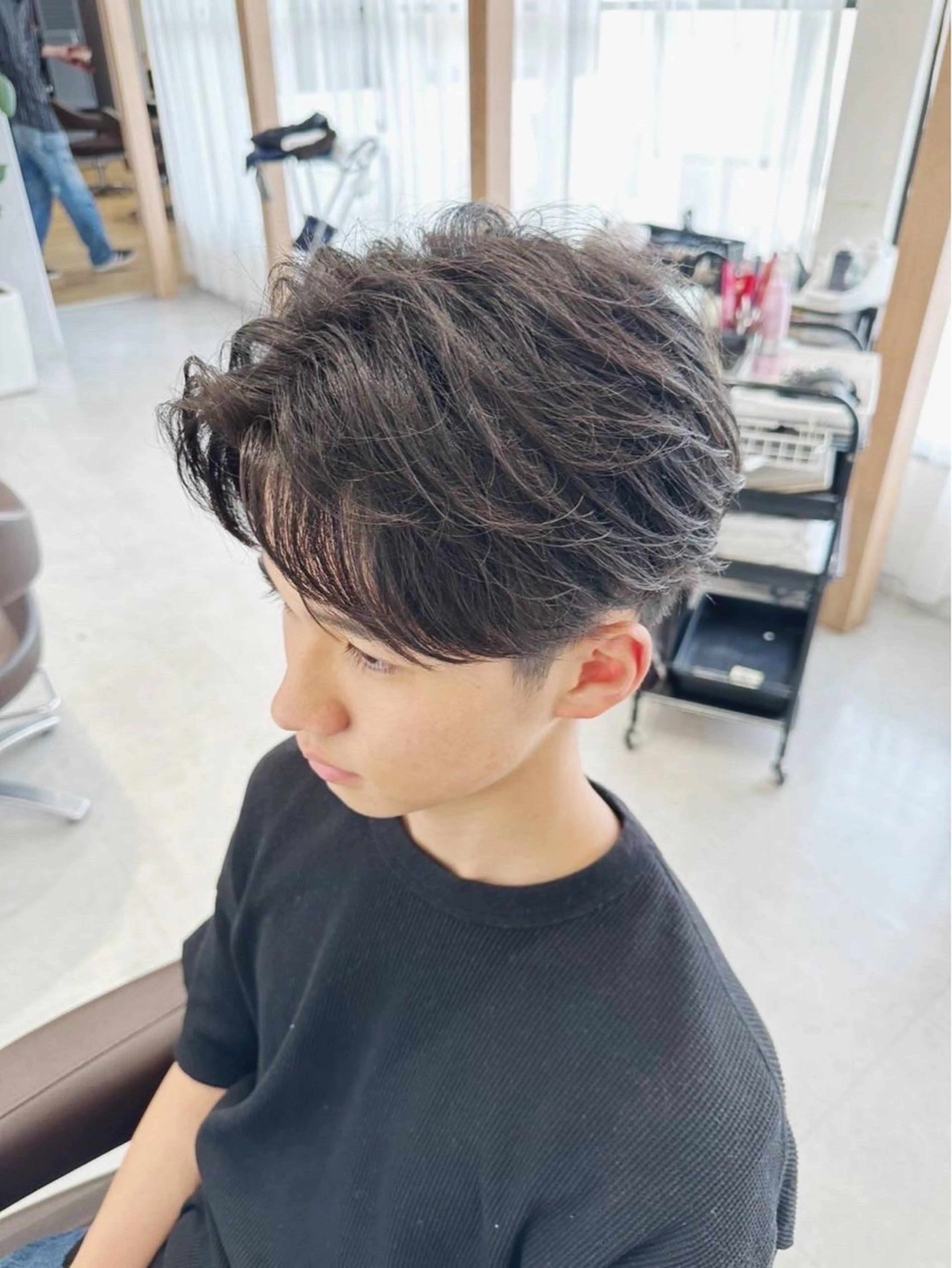 ショート カラー パーマ メンズ カット パーマ Chere by azuri所属・Chere by azuriのヘアスタイル