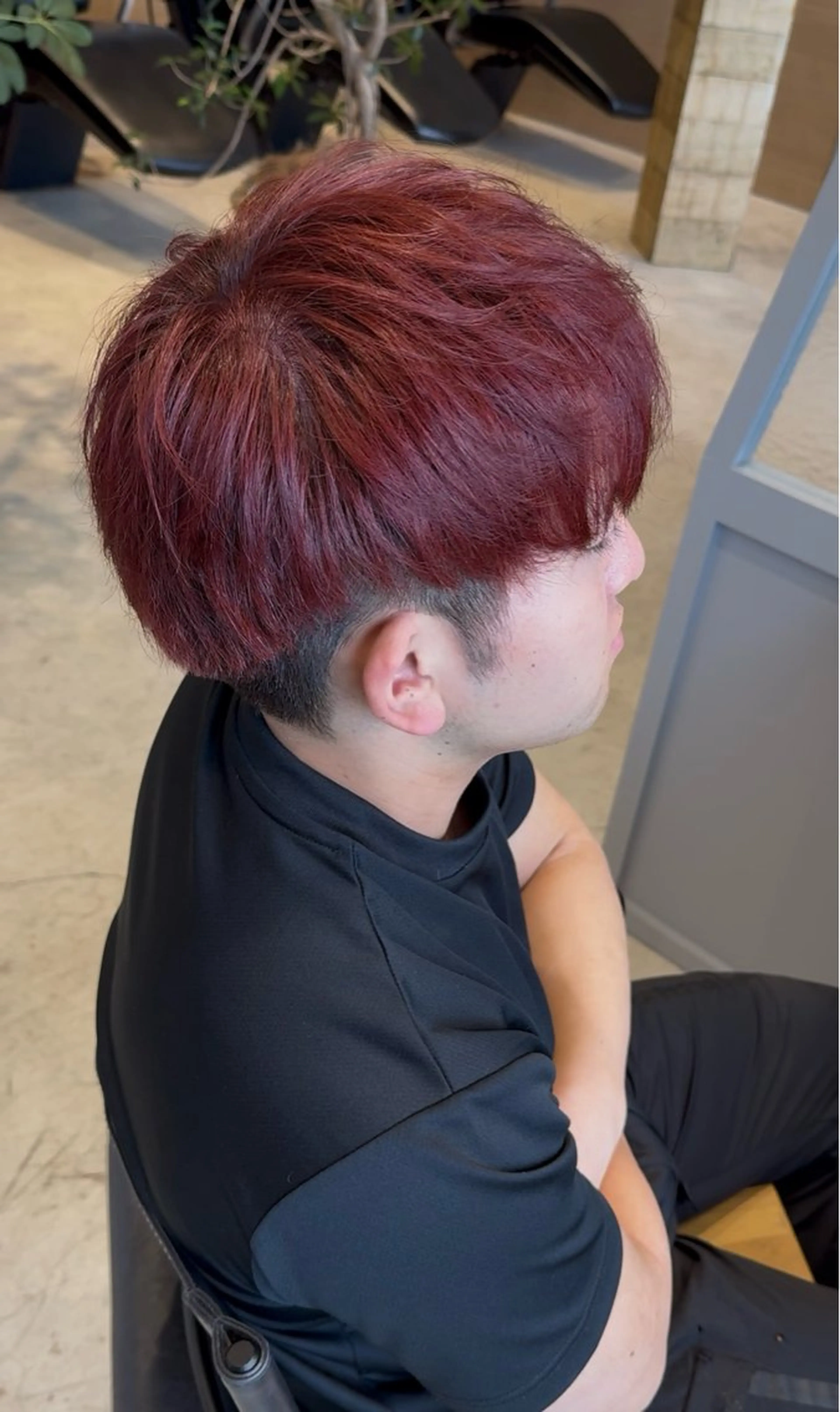 カラー ダブルカラー レッドカラー ヘアカラー 保坂 瞭のヘアスタイル