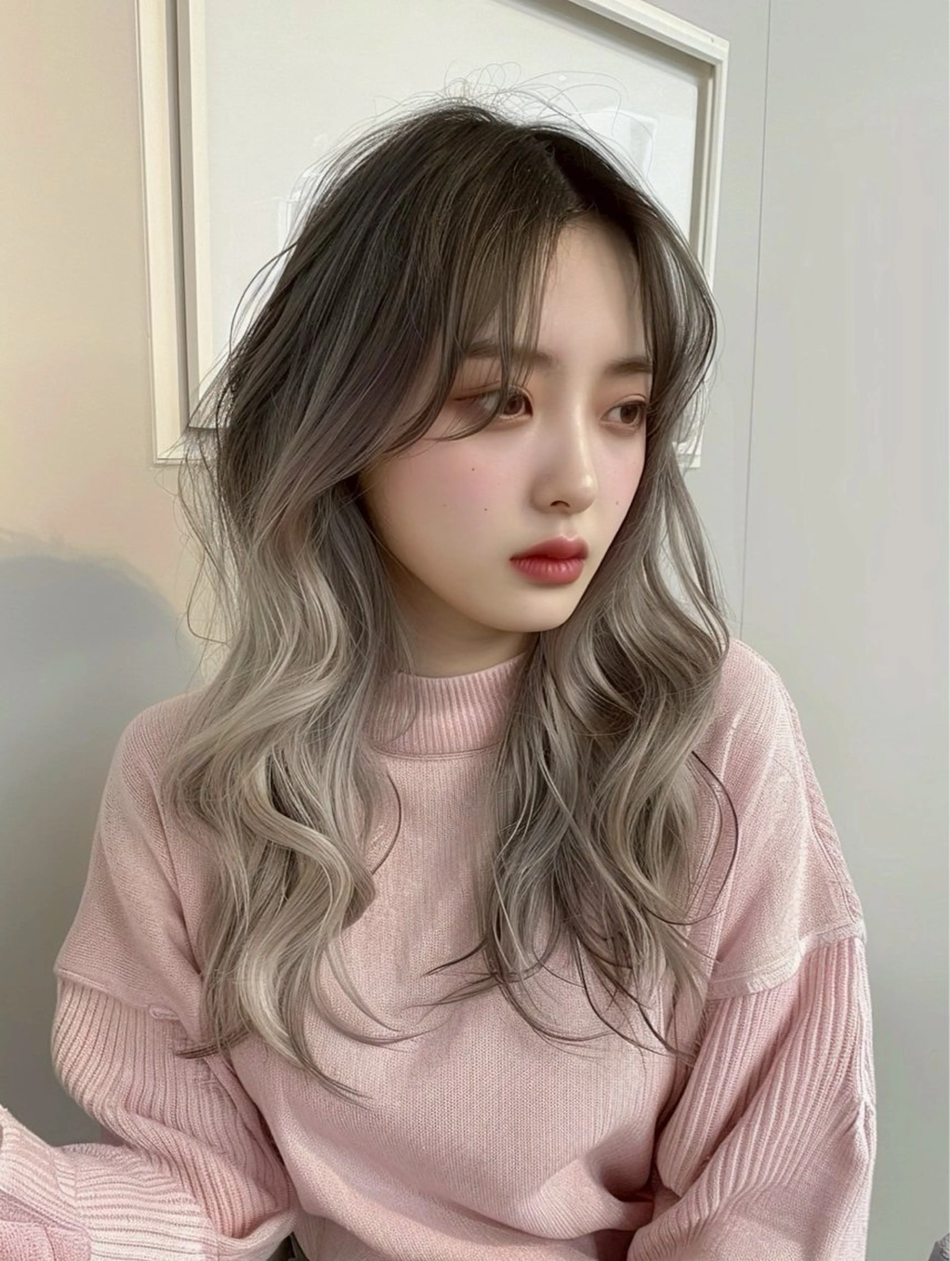 セミロング ダブルカラー/艶カラ ー✨北野天夕のヘアスタイル