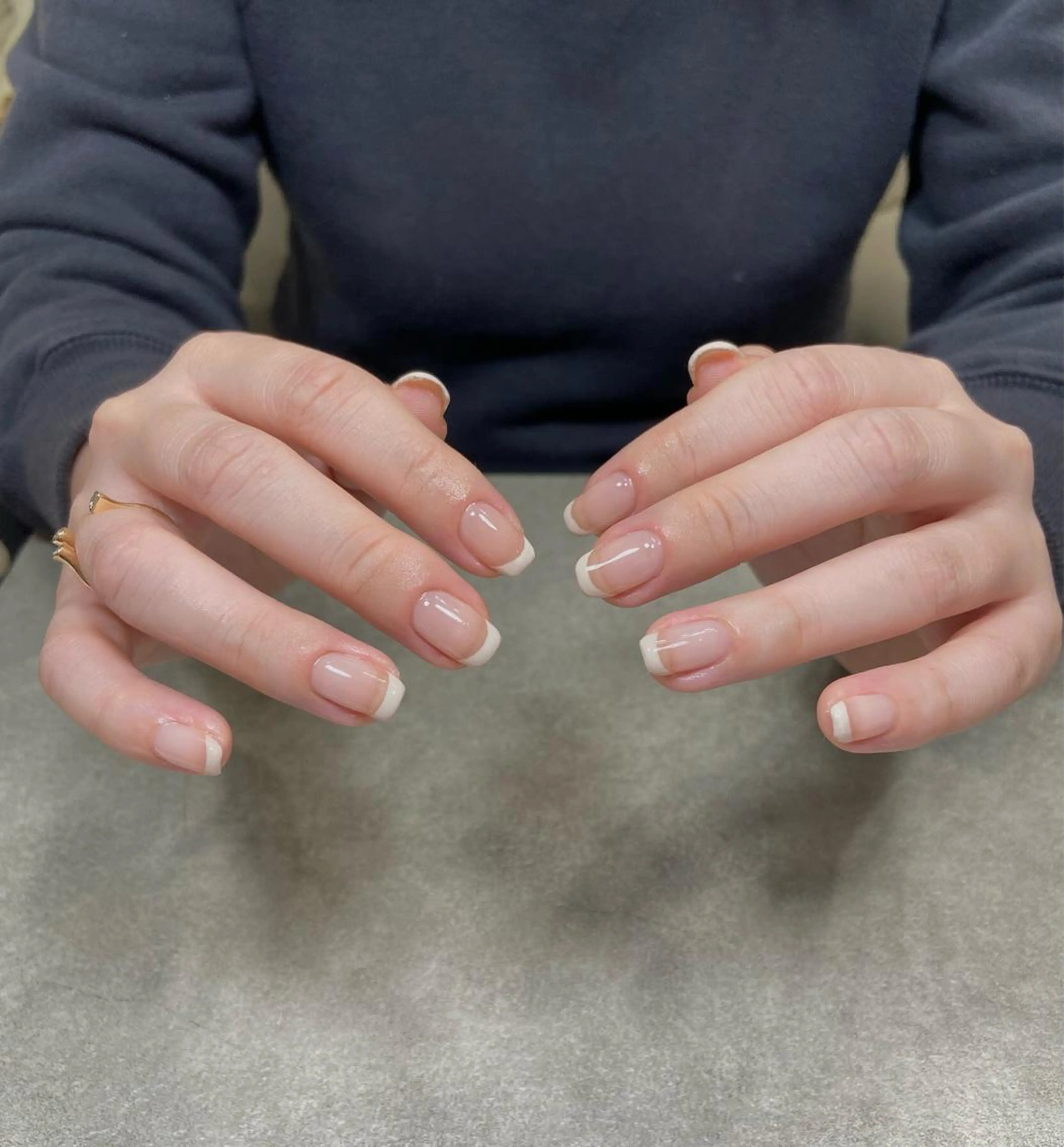 ネイル ブラウン フレンチネイル salon de oct.のネイルデザイン