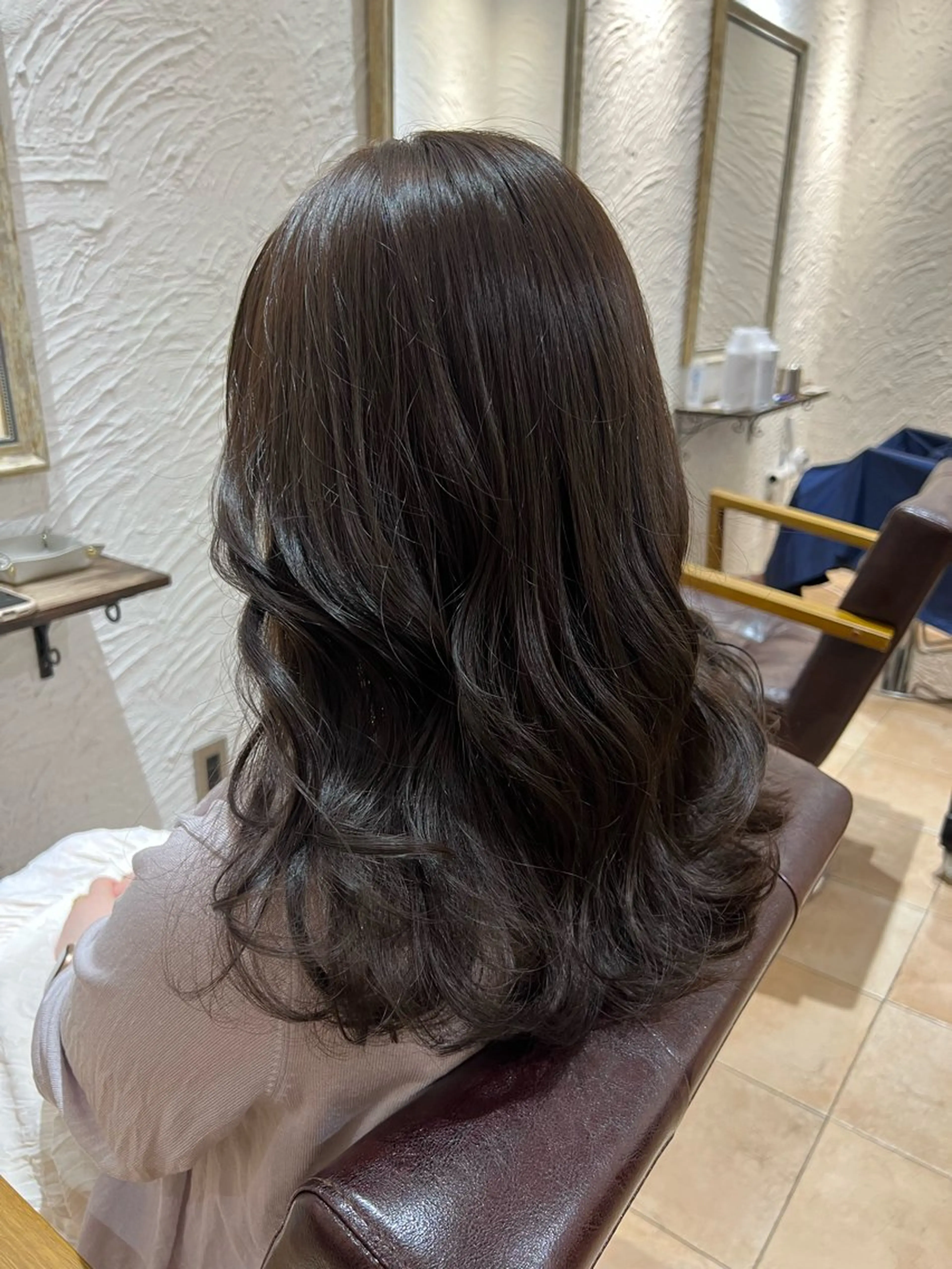 セミロング カラー 🥀韓国ヘア🥀 宮津真菜のヘアスタイル