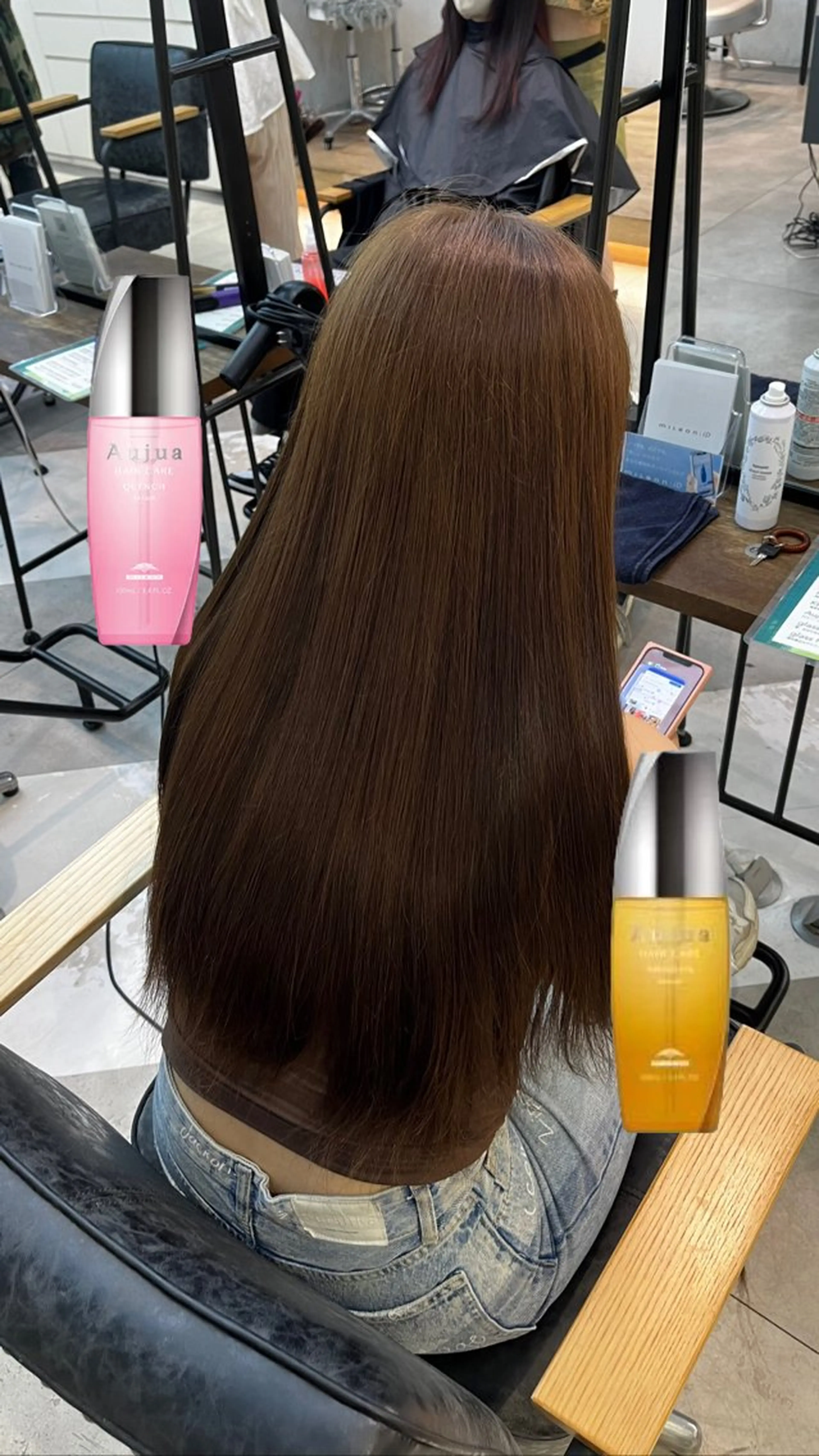 ロング カラー ヘアカラー トリートメント メンズパーマ/ メッシュ📍ﾕﾘのヘアスタイル