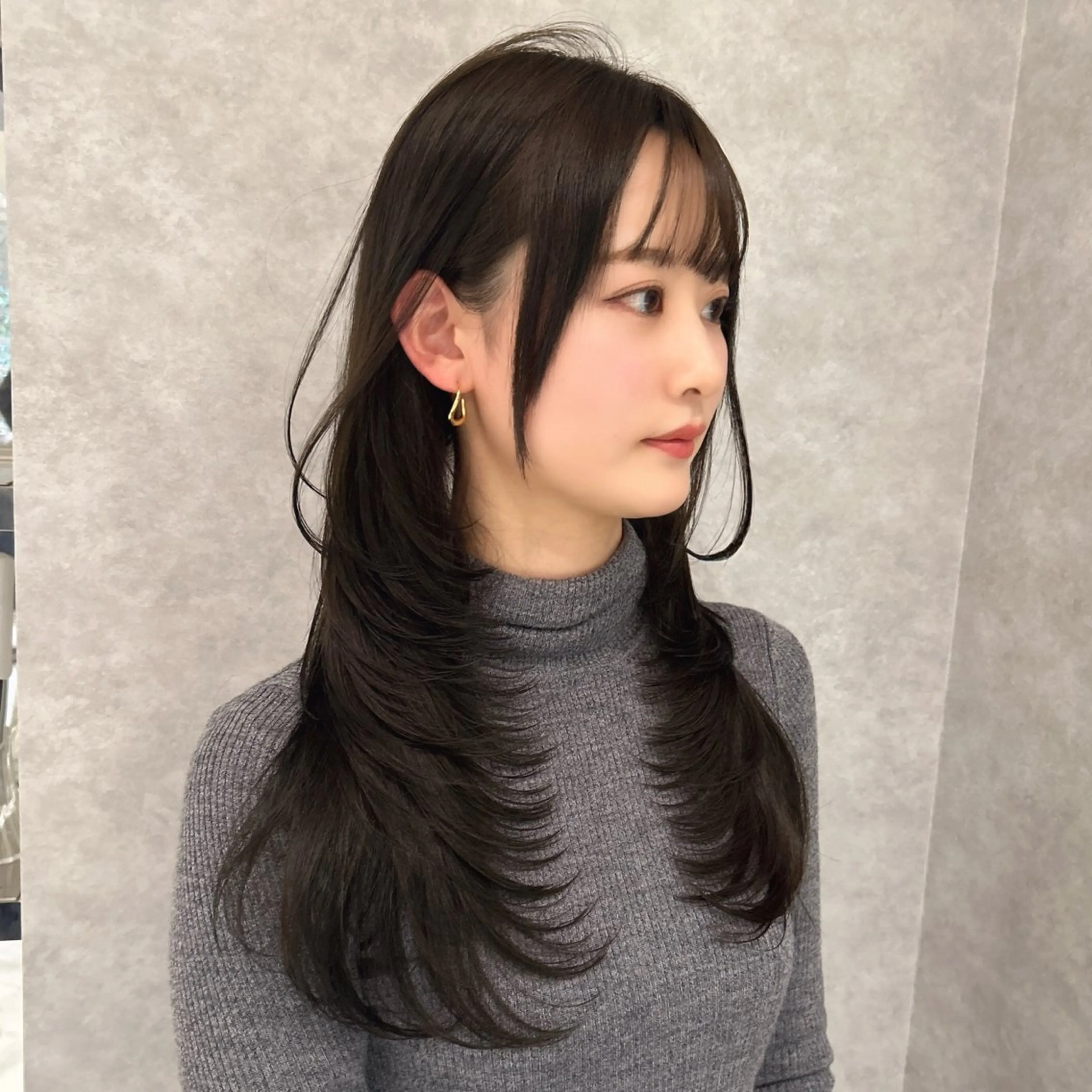 ロング カラー レイヤーカット カット ヘアカラー 🥇KEN /レイヤー/艶カラーのヘアスタイル