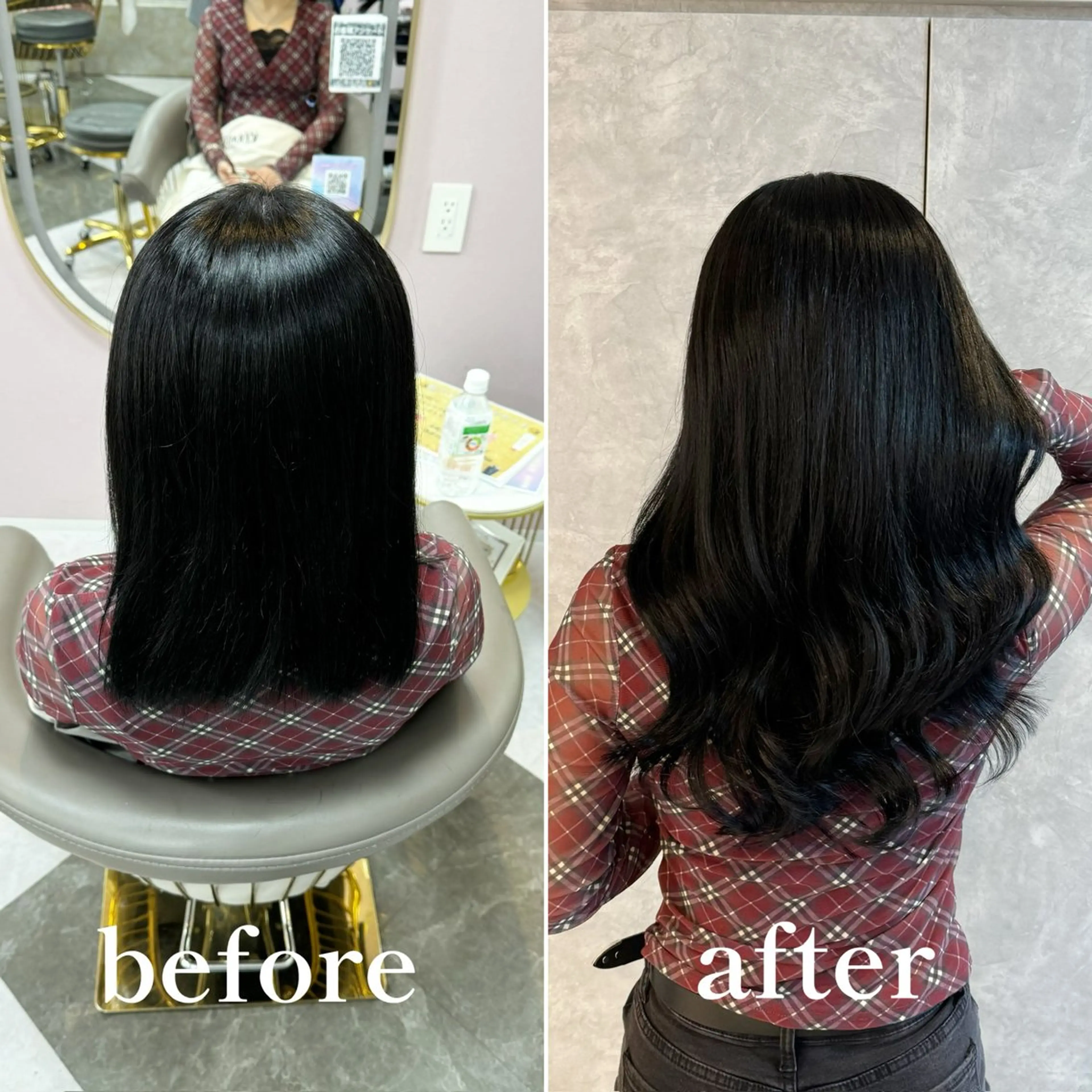 ロング ガルボヘアー心斎橋所属・プルエクステ/プルシ ールエクステ/地雷系のヘアスタイル