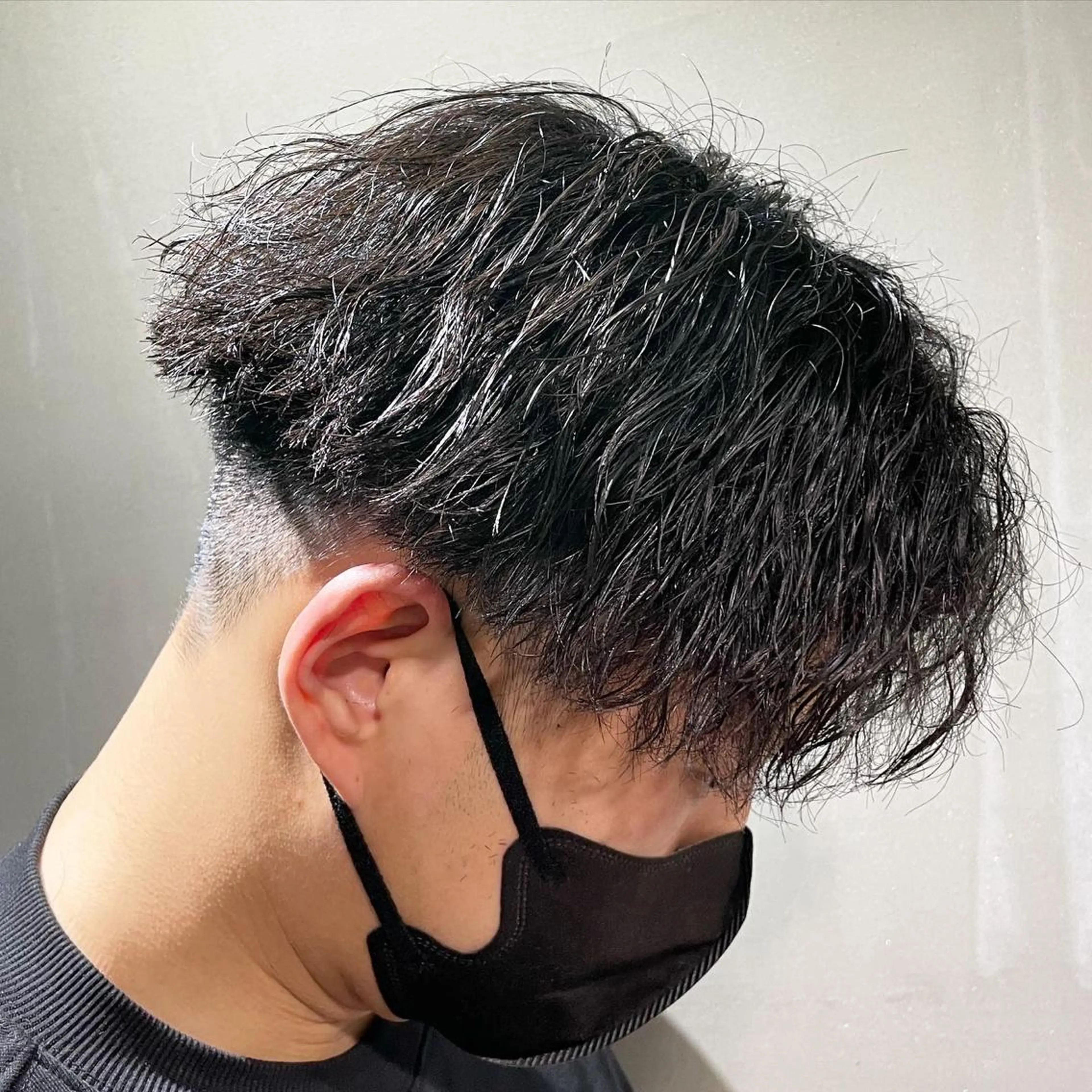 ショート カット パーマ ヘアセット メンズ/メンズパーマ /心斎橋/新地政紀のヘアスタイル